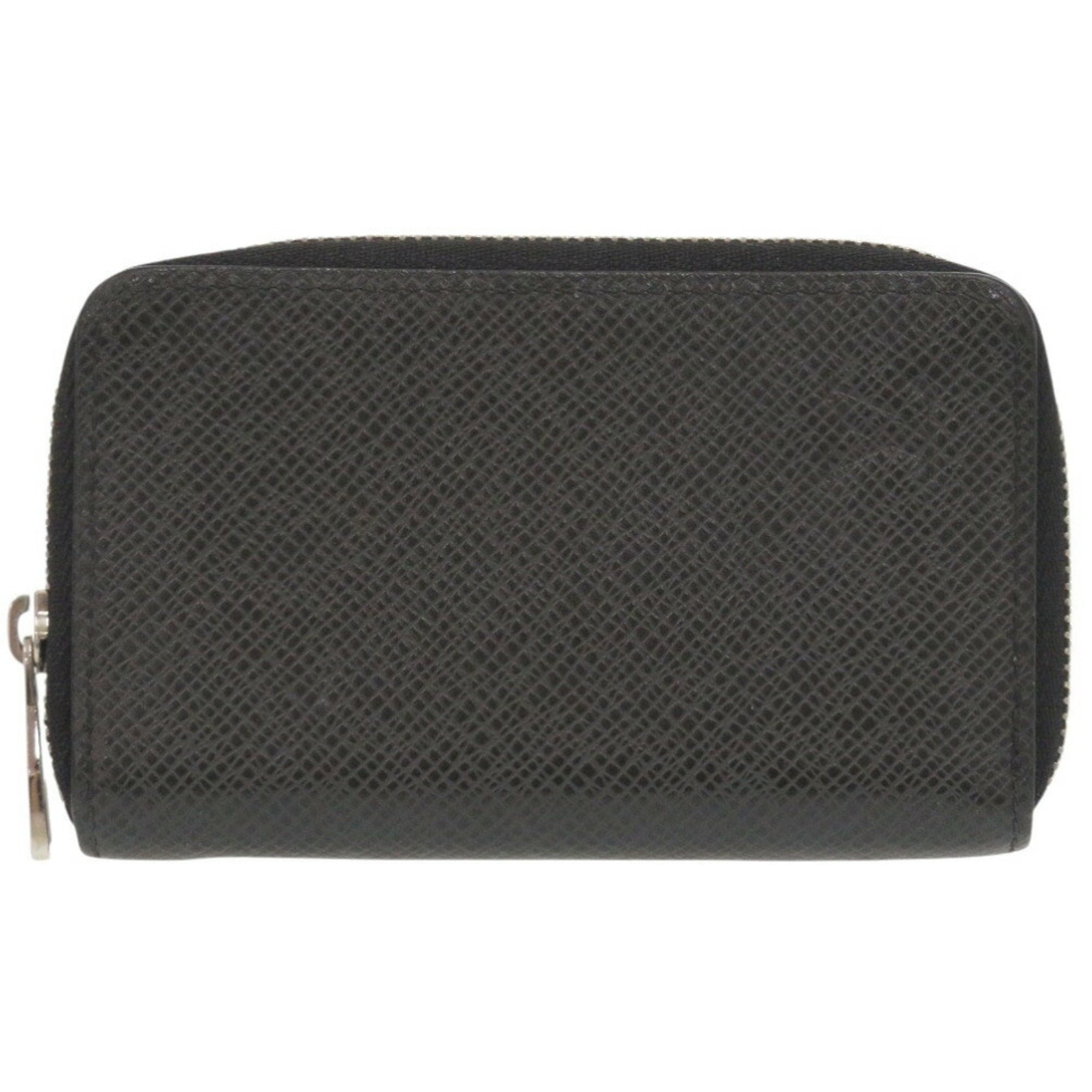 Louis Vuitton Black Taiga Leather Coin Purse/Coin Case (Pre-Owned)
