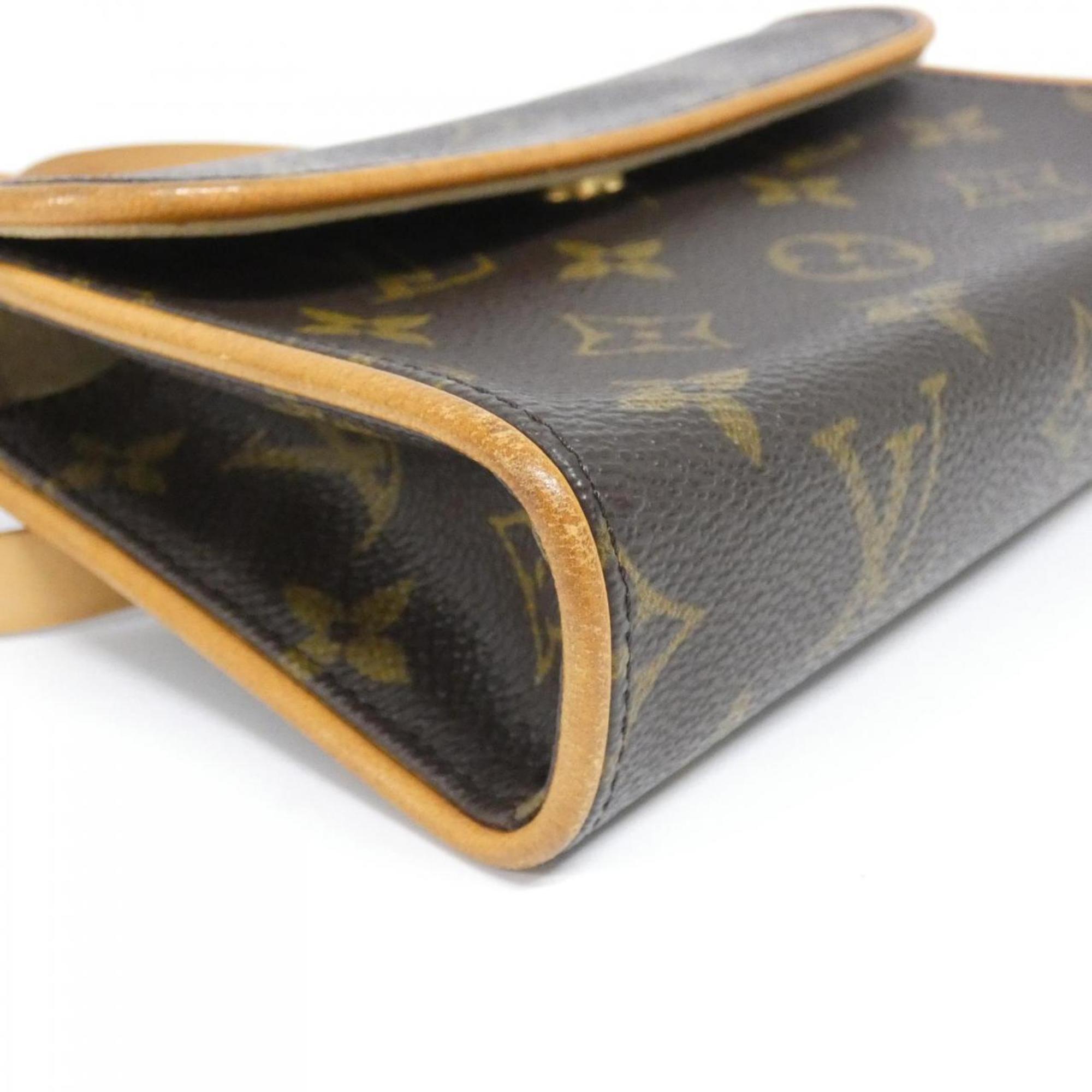 Louis Vuitton Marron Coated Canvas Fanny Pack Pochette (Pre-Owned)