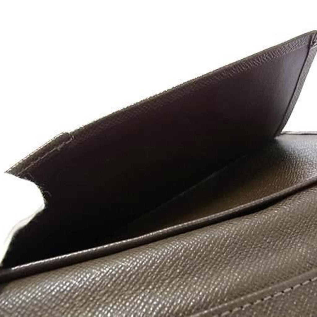 Louis Vuitton Brown Grizzly Taiga Leather Long Wallet (Bi-Fold) (Pre-Owned)
