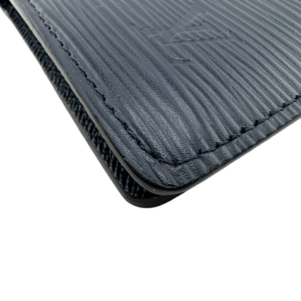 Louis Vuitton Navy Leather Long Wallet (Bi-Fold) (Pre-Owned)