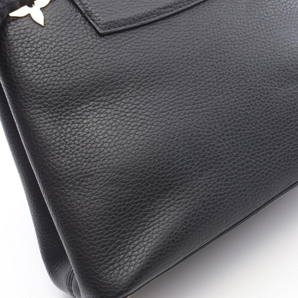 Louis Vuitton Black Leather Handbag (Pre-Owned)