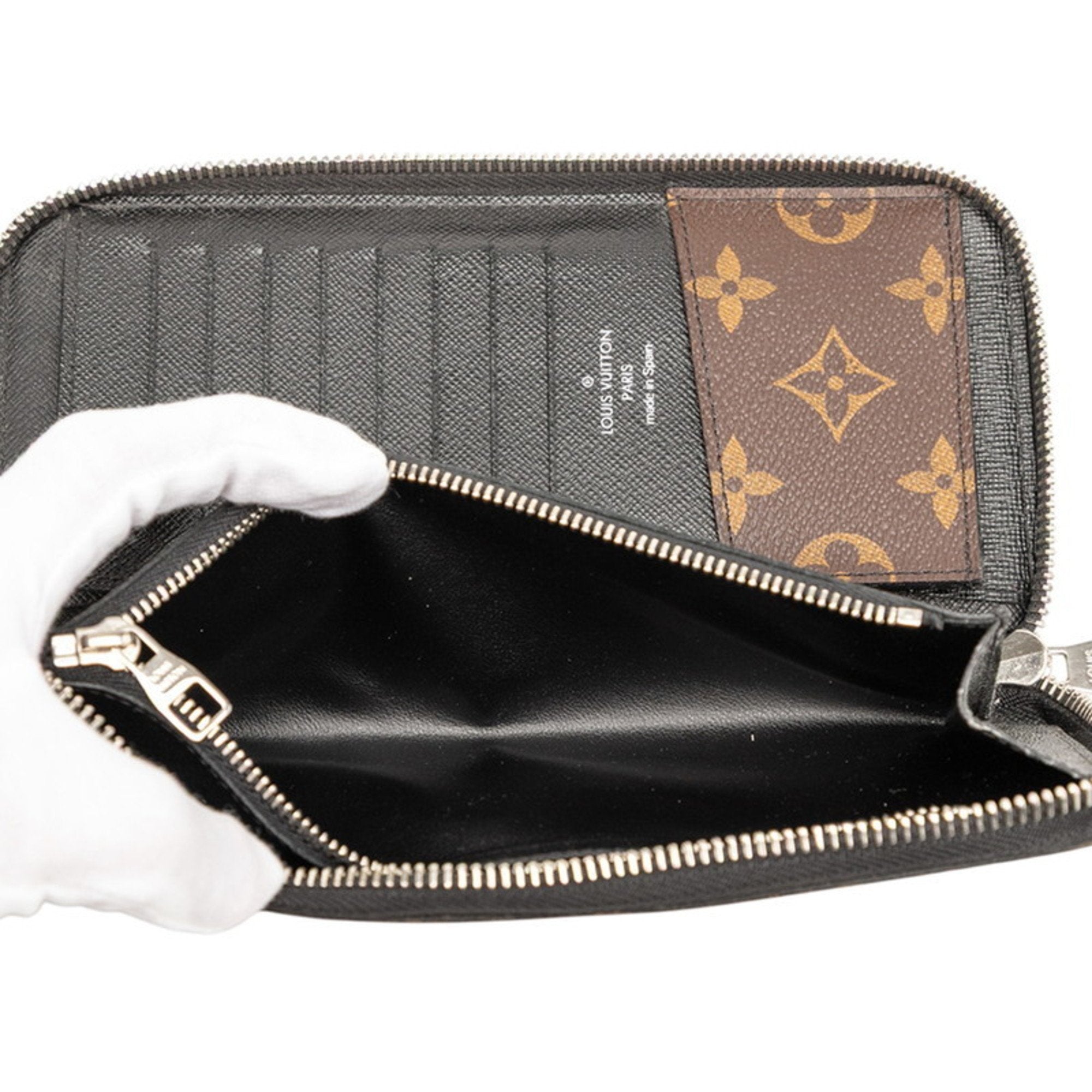Louis Vuitton Black Brown Noir Pvc Leather Long Wallet (Bi-Fold) (Pre-Owned)