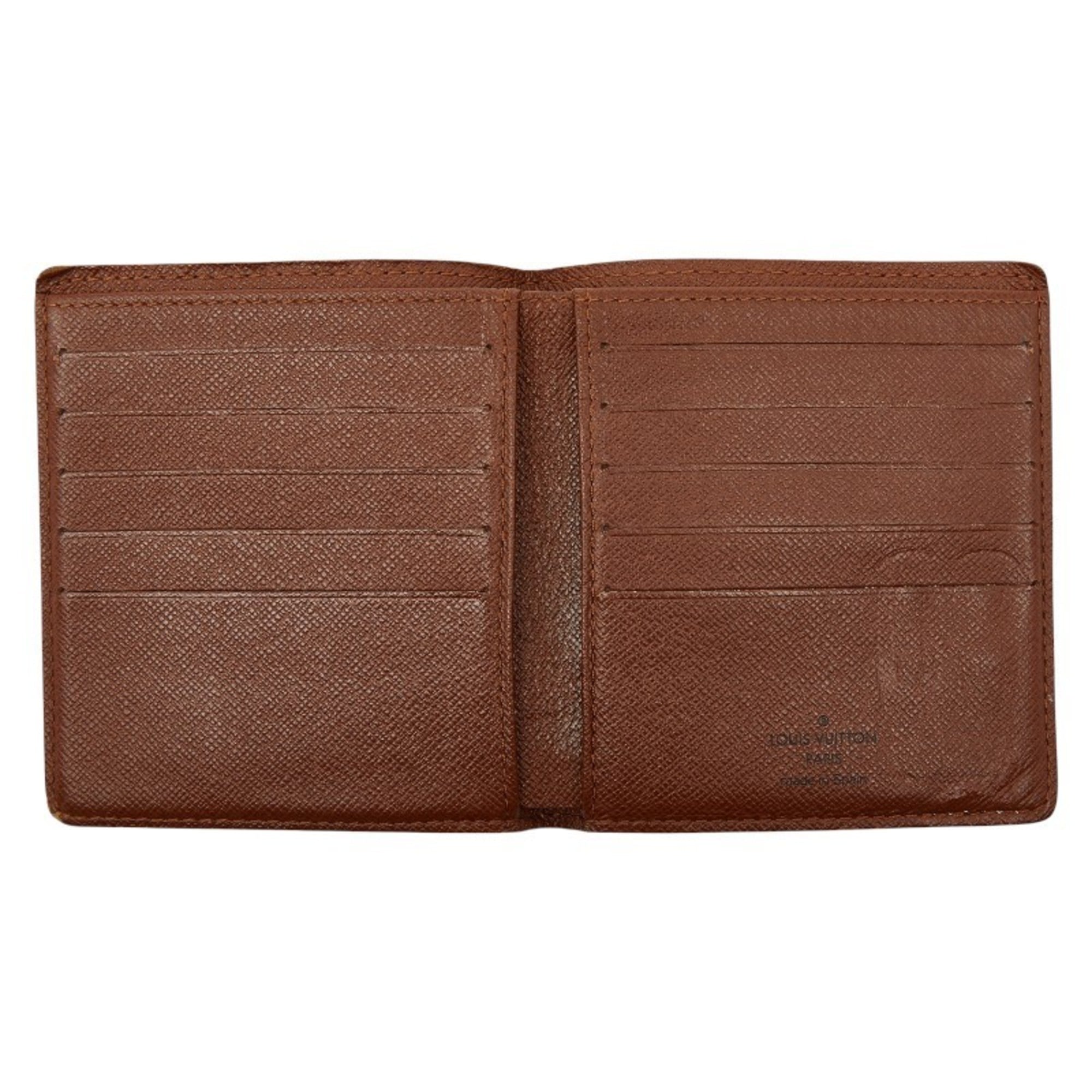 Louis Vuitton Brown Pvc Leather Bill Wallet (Bi-Fold) (Pre-Owned)