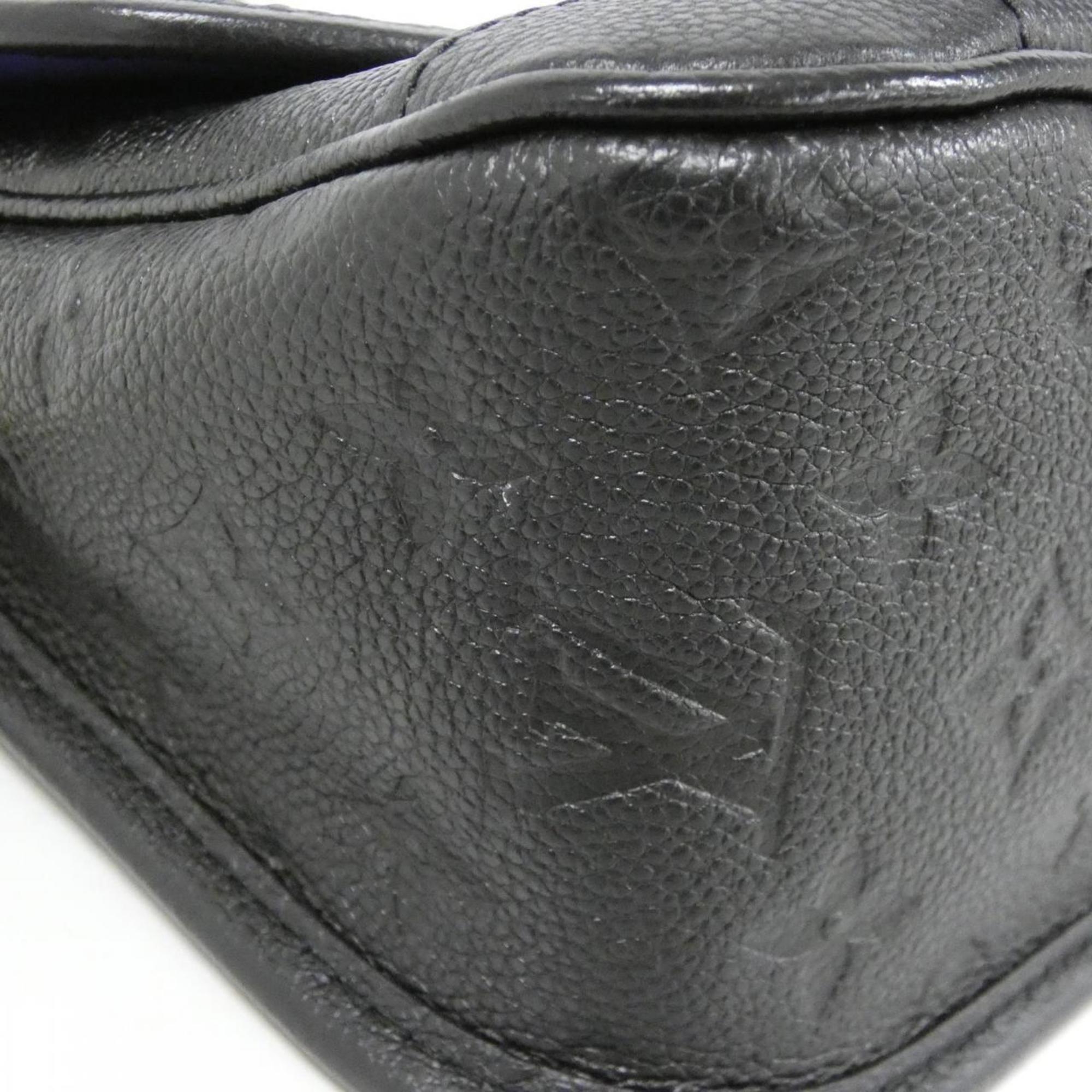 Louis Vuitton Bicolor Black Leather Shoulder Bag (Pre-Owned)