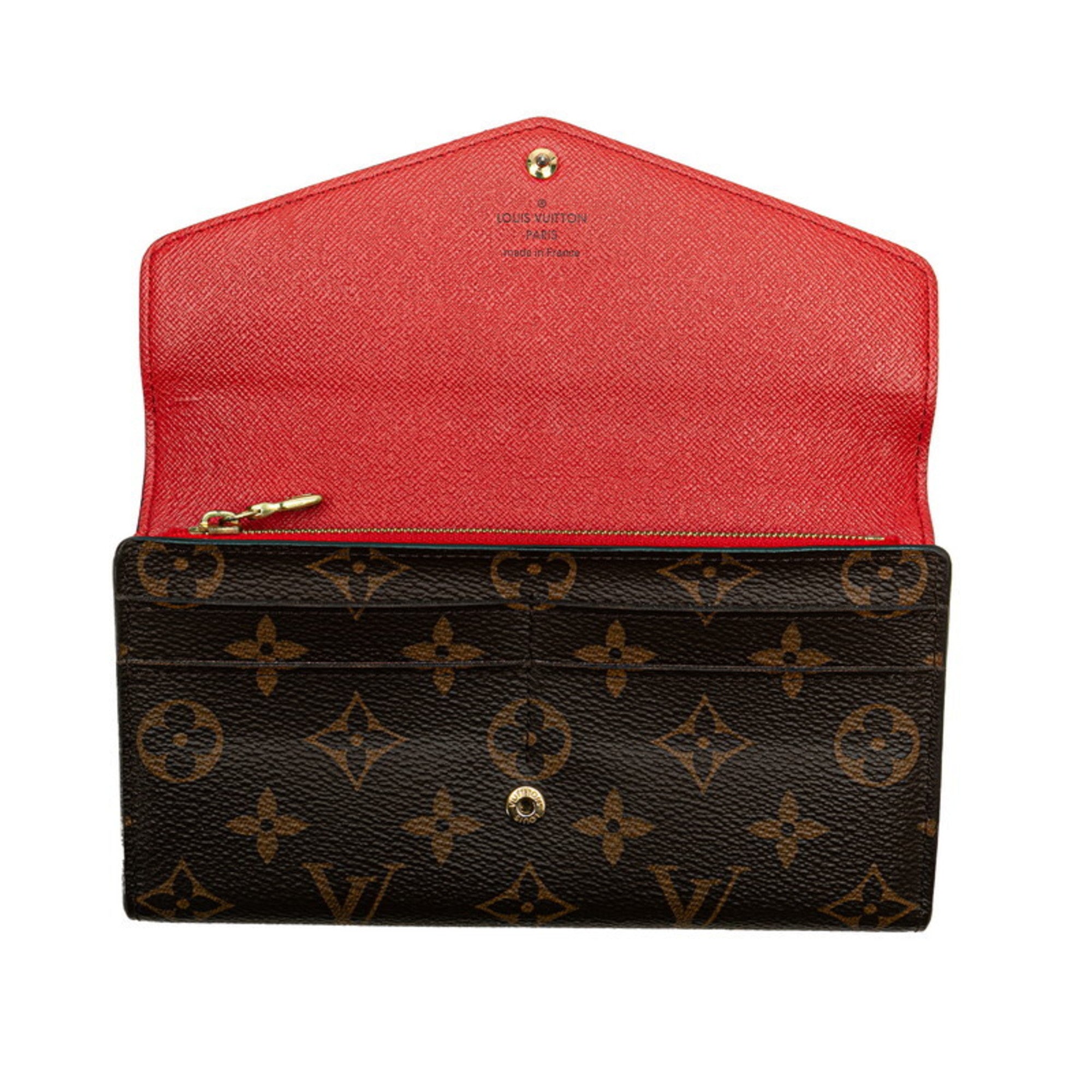 Louis Vuitton Monogram Brown Pvc Leather Long Wallet (Bi-Fold) (Pre-Owned)