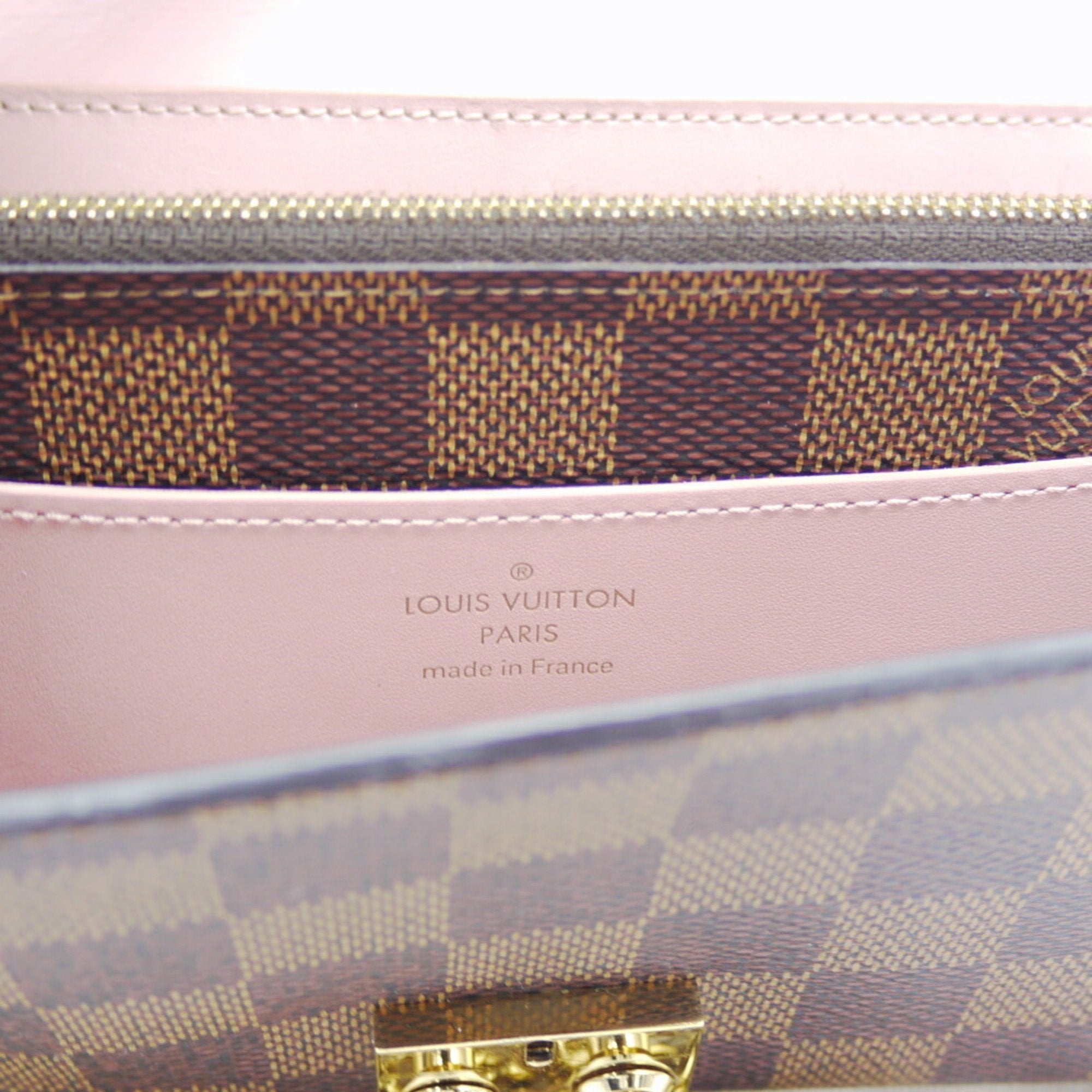 Louis Vuitton Magnolia Damier Canvas Leather Chain/Shoulder Wallet (Pre-Owned)