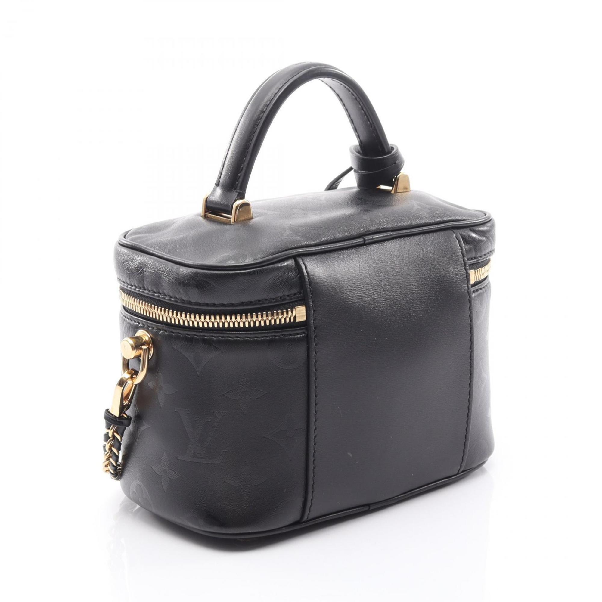 Louis Vuitton Black Leather Handbag (Pre-Owned)