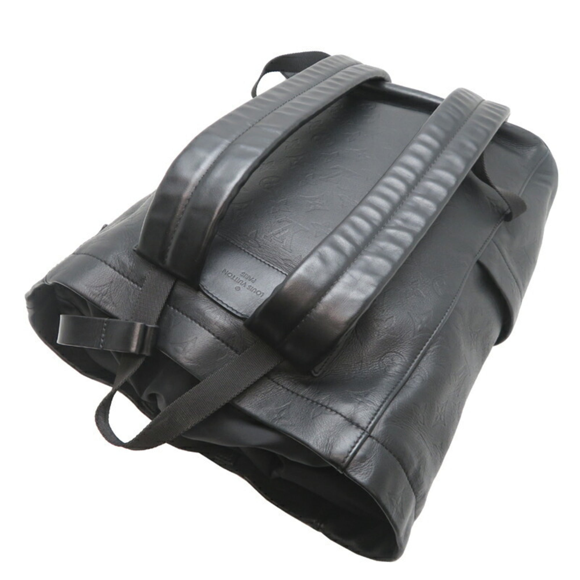 Louis Vuitton Monogram Shadow Black Noir Monogram Shadow Backpack (Pre-Owned)