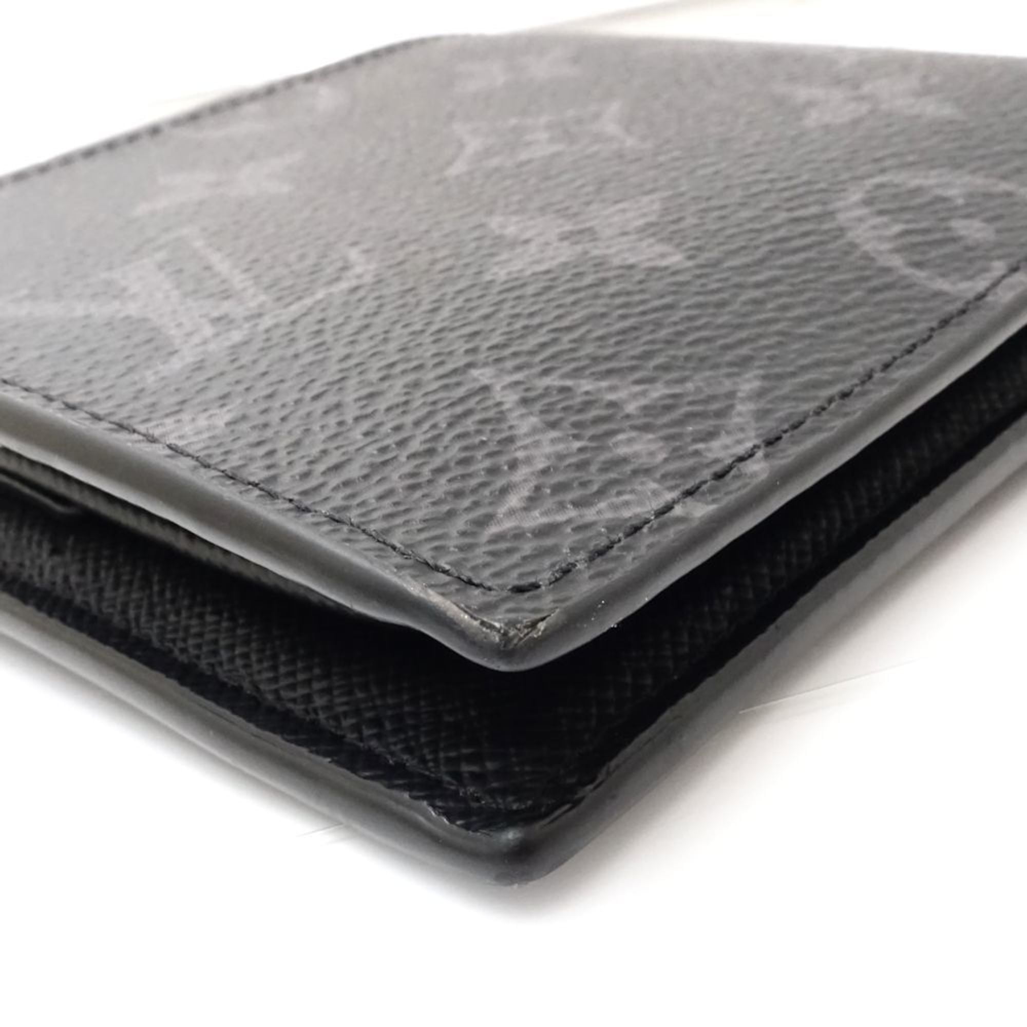 Louis Vuitton Monogram Eclipse Noir Canvas Wallet (Bi-Fold) (Pre-Owned)