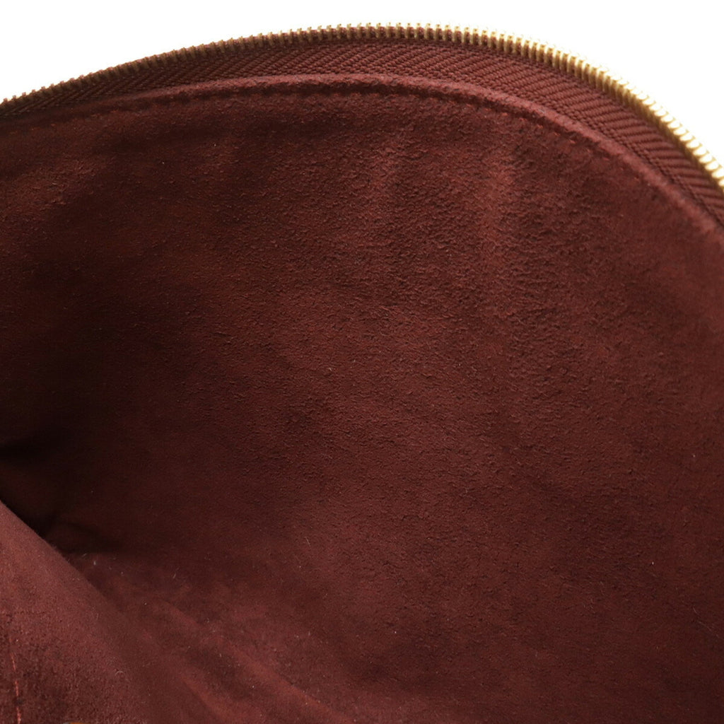 Louis Vuitton Bordeaux Brown White Jacquard Leather Pouch Shoulder Bag Tote Bag (Pre-Owned)