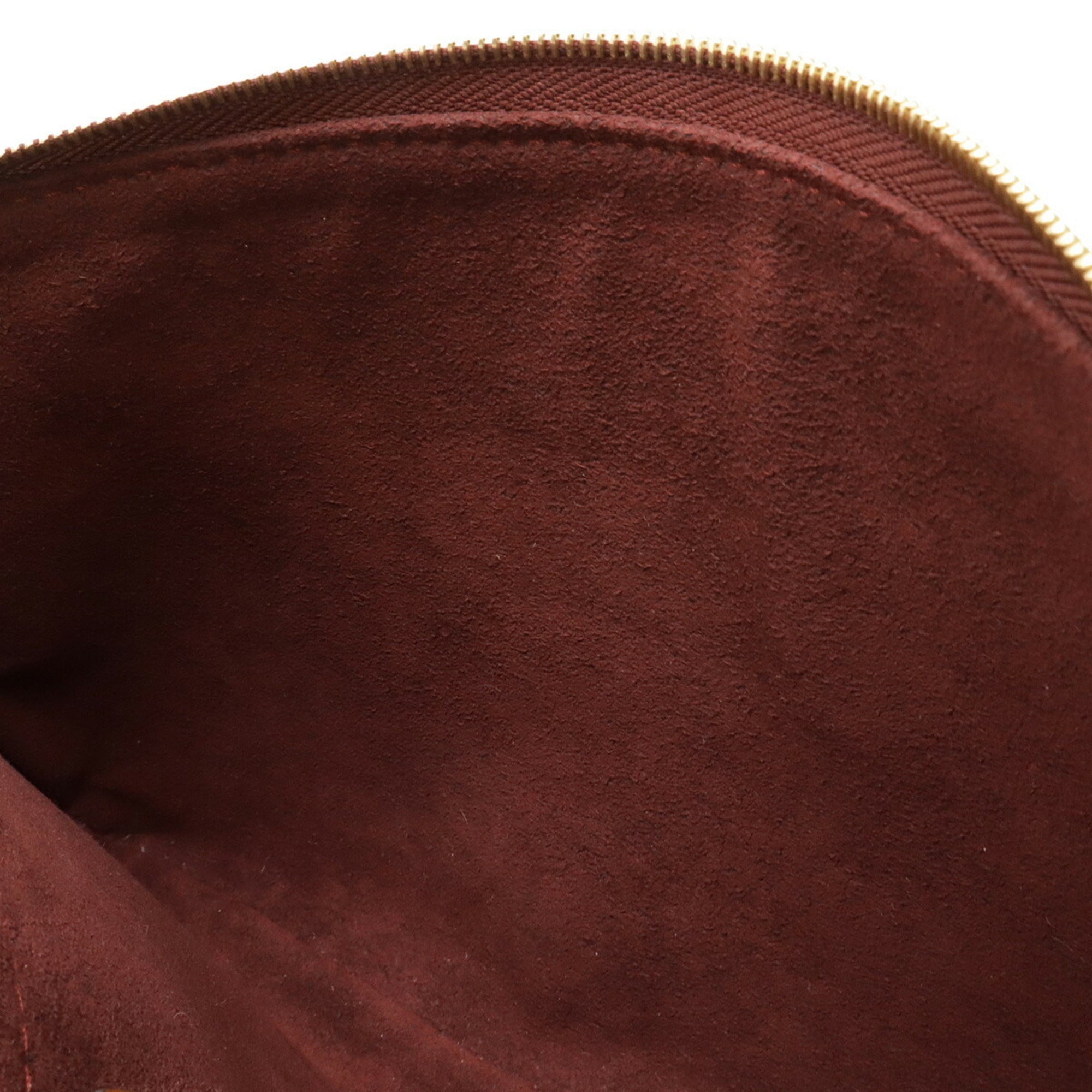 Louis Vuitton Bordeaux Brown White Jacquard Leather Pouch Shoulder Bag Tote Bag (Pre-Owned)