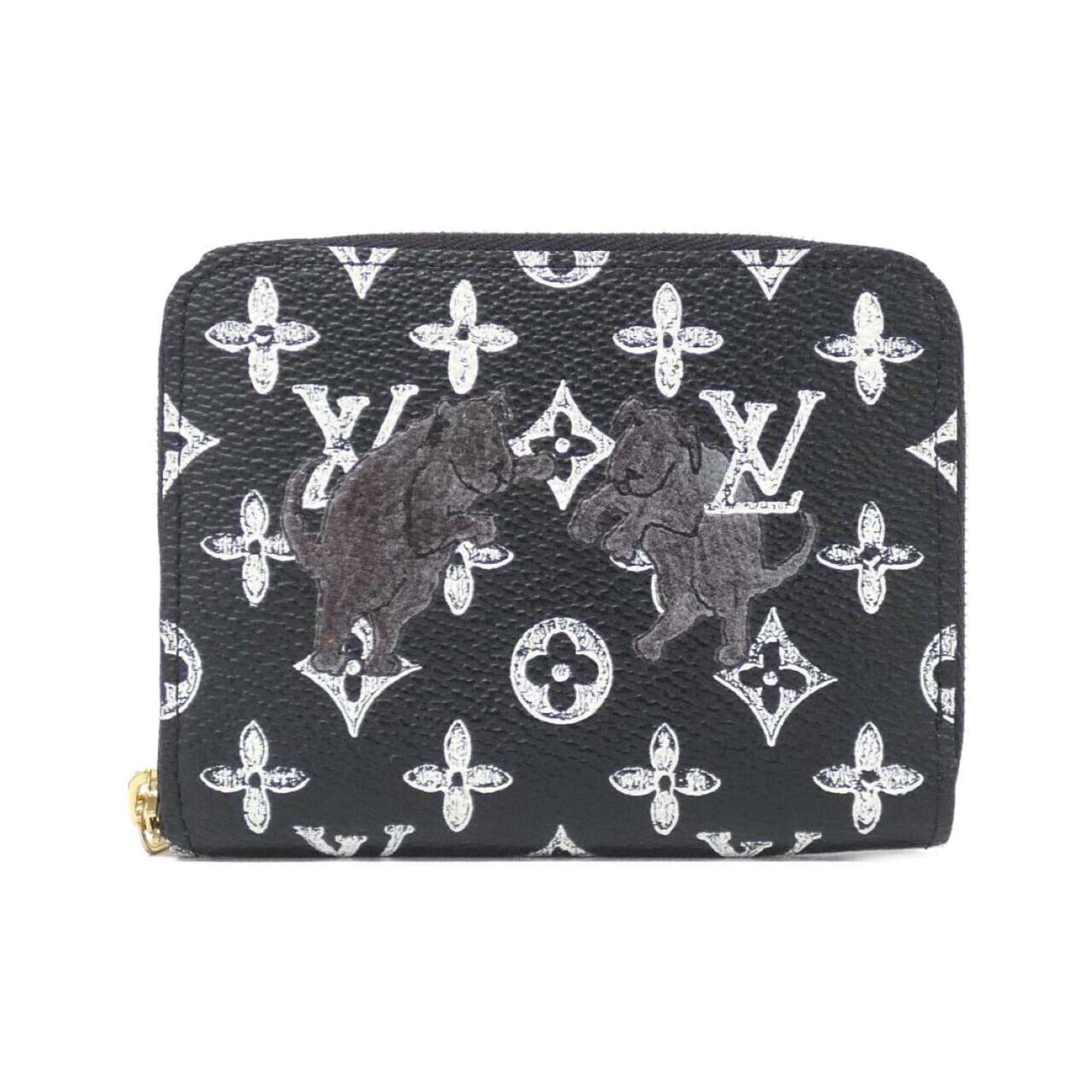 Louis Vuitton Black Coated Canvas Coin Purse/Coin Case (Pre-Owned)