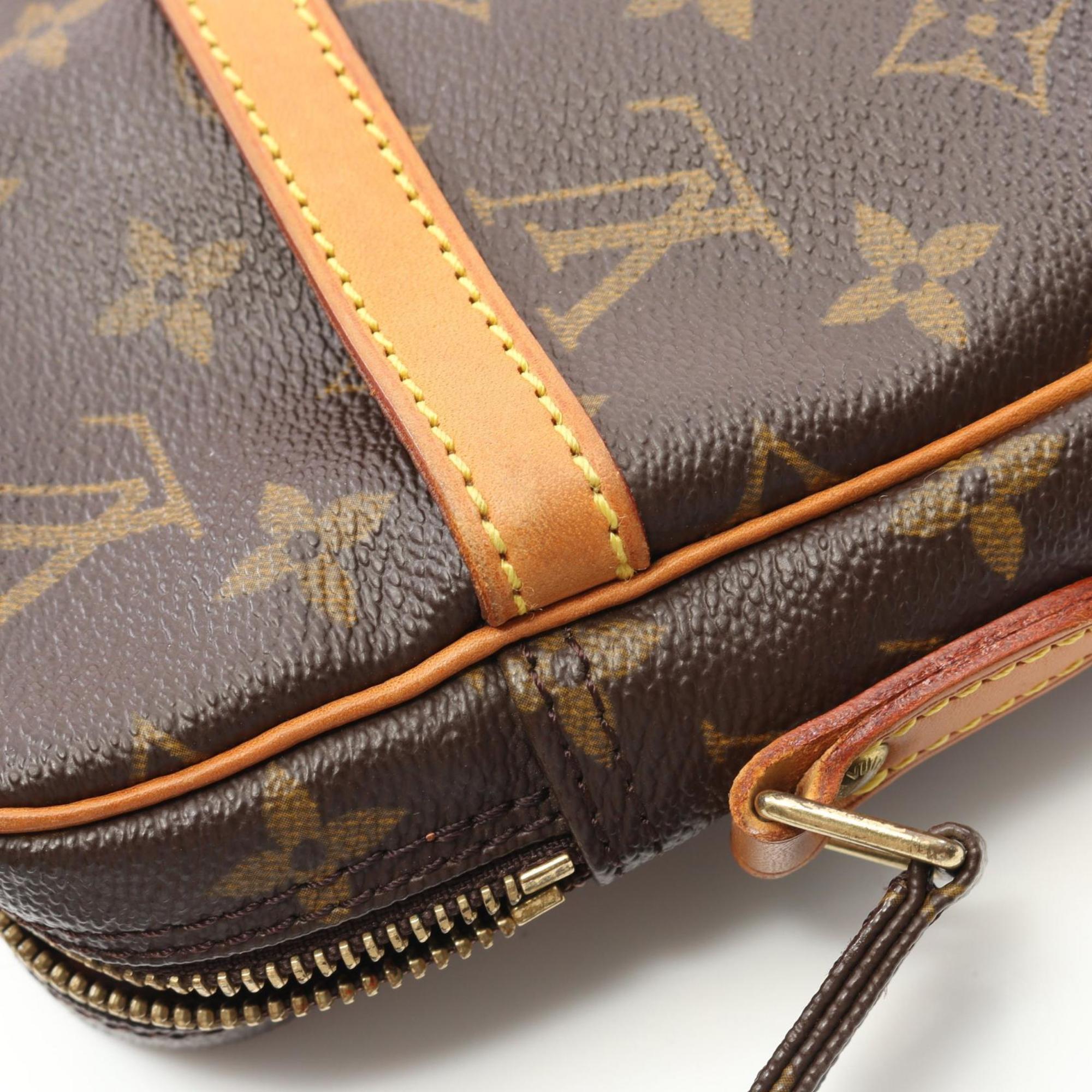 Louis Vuitton Brown Coated Canvas Leather Shoulder Bag (Pre-Owned)