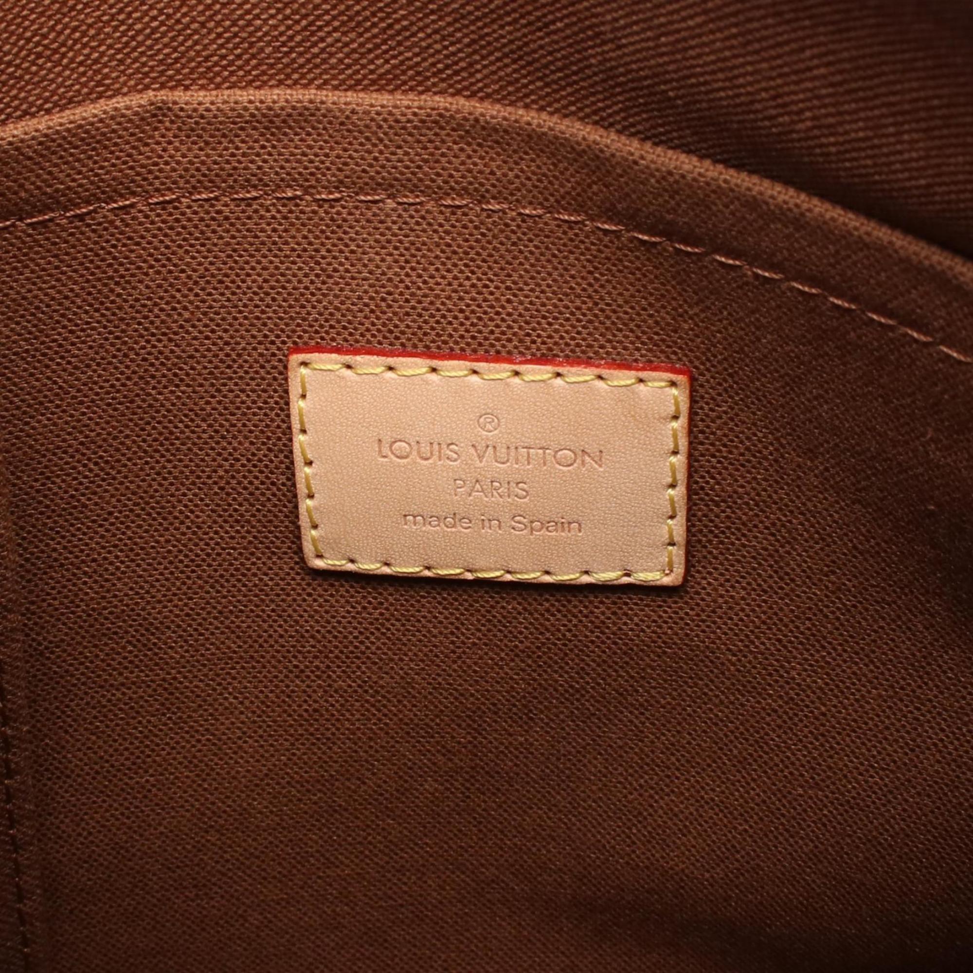 Louis Vuitton Brown Coated Canvas Leather Shoulder Bag (Pre-Owned)