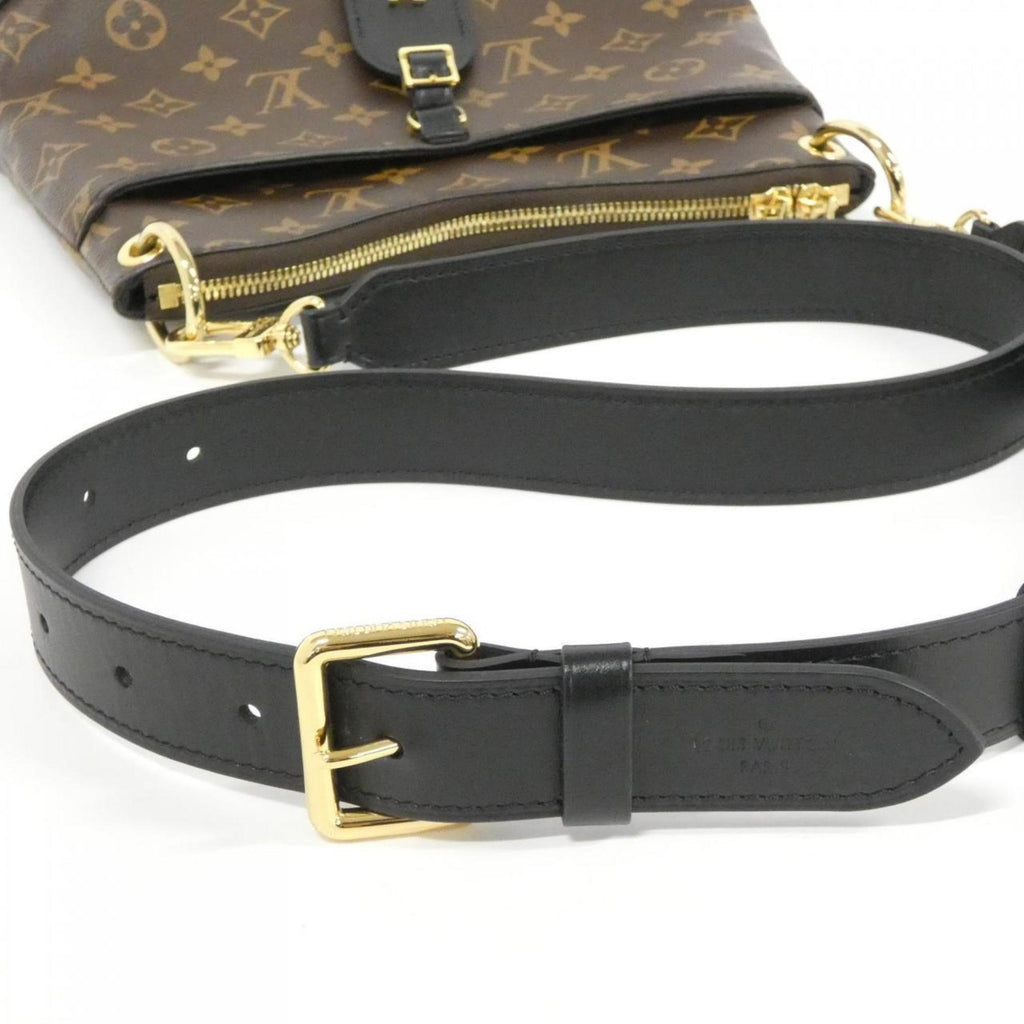 Louis Vuitton Black Marron Coated Canvas Shoulder Bag (Pre-Owned)