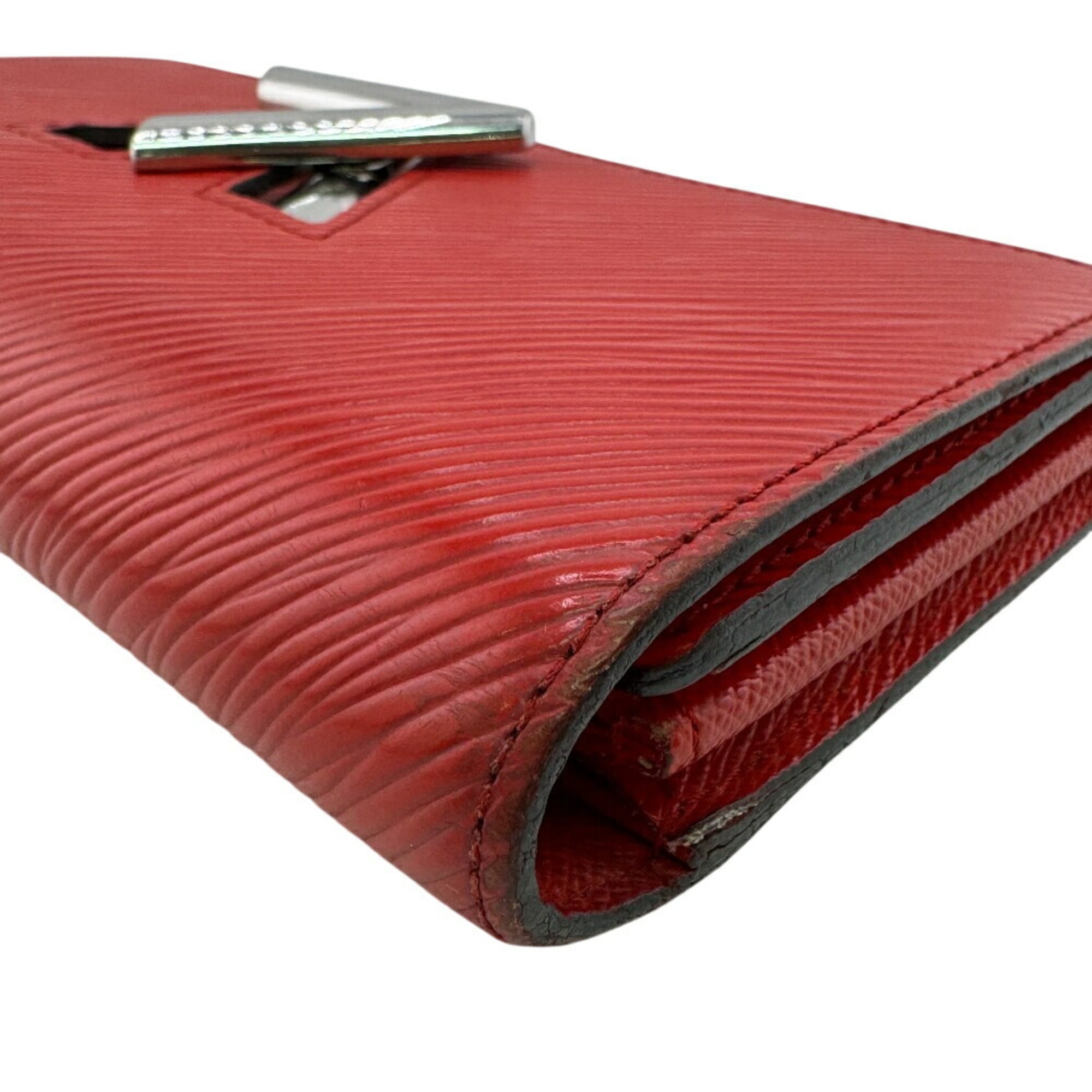 Louis Vuitton Red Color Epi Leather Long Wallet (Bi-Fold) (Pre-Owned)