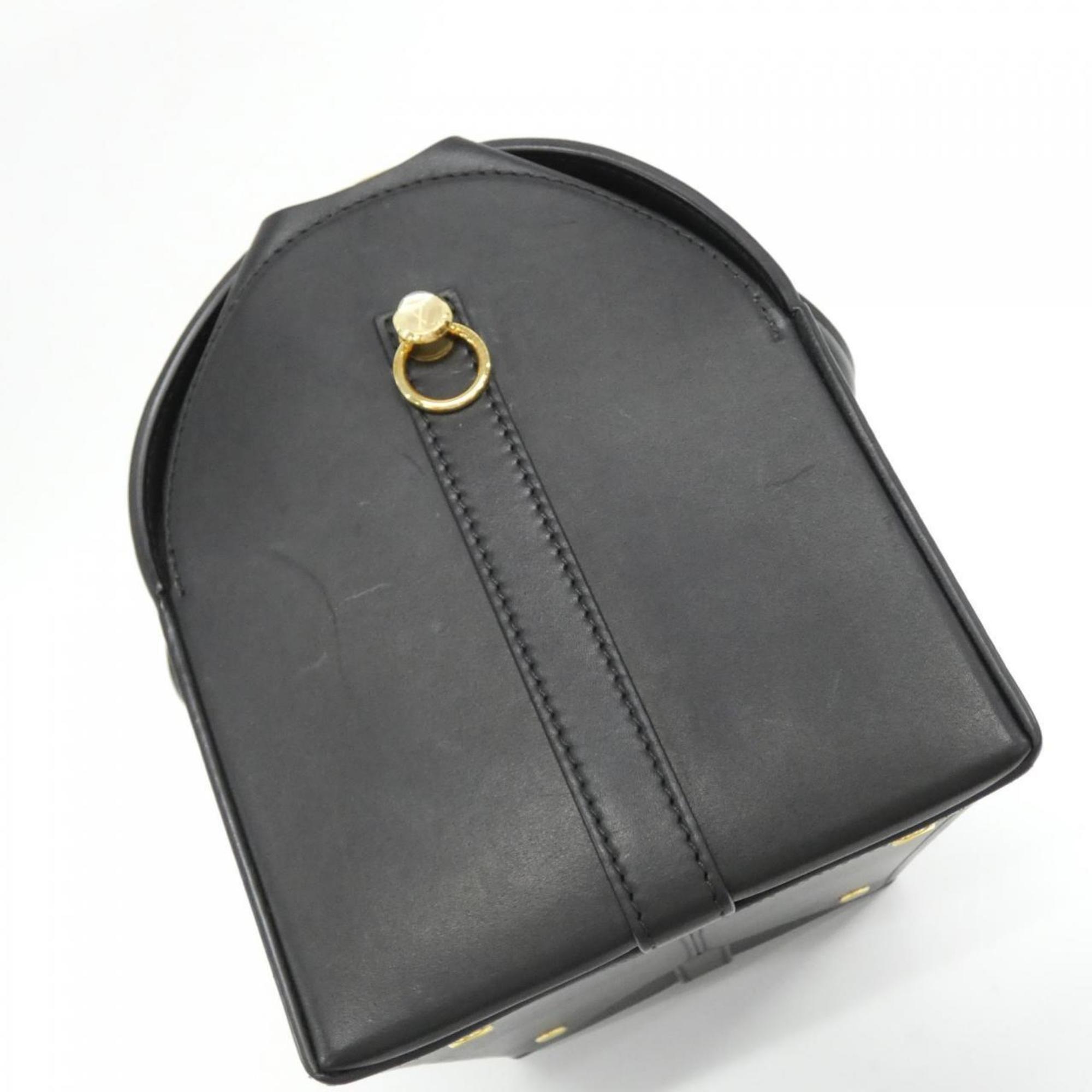 Louis Vuitton Black Leather Boston Bag (Pre-Owned)