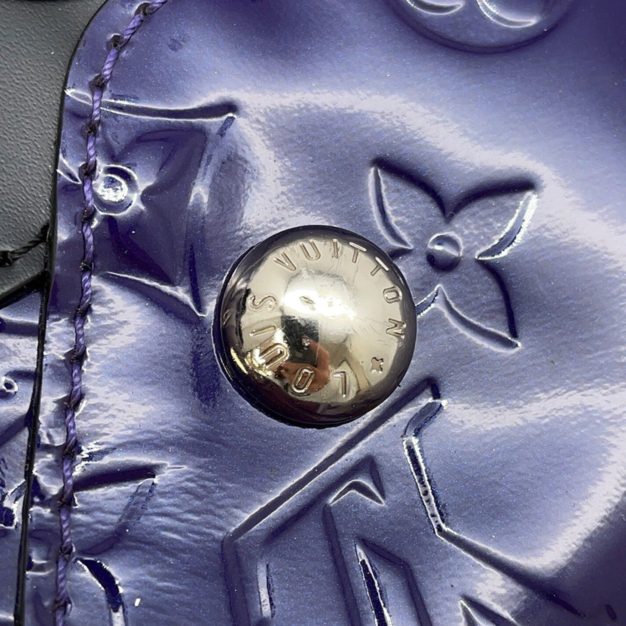 Louis Vuitton Monogram Noir Purple Monogram Vernis Handbag Shoulder Bag (Pre-Owned)