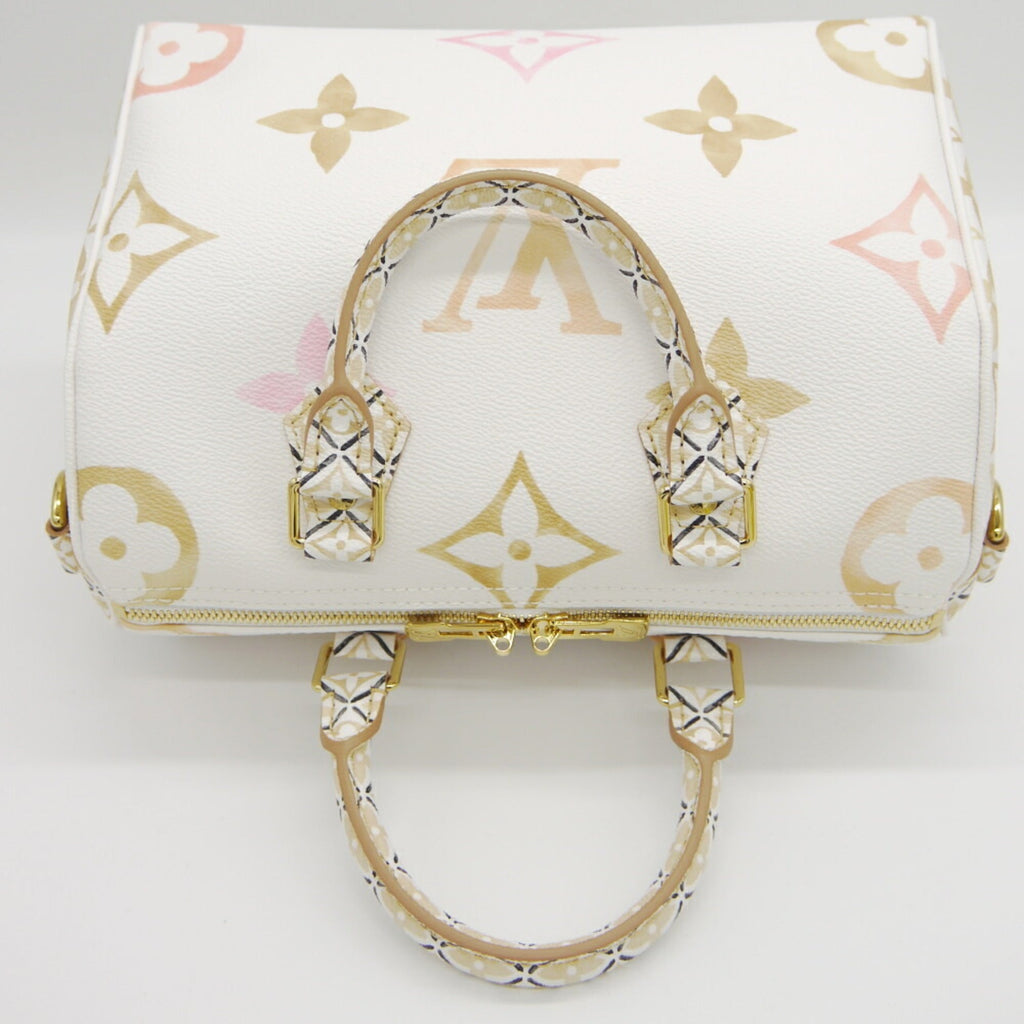 Louis Vuitton Leather Canvas Boston Bag Shoulder Bag (Pre-Owned)