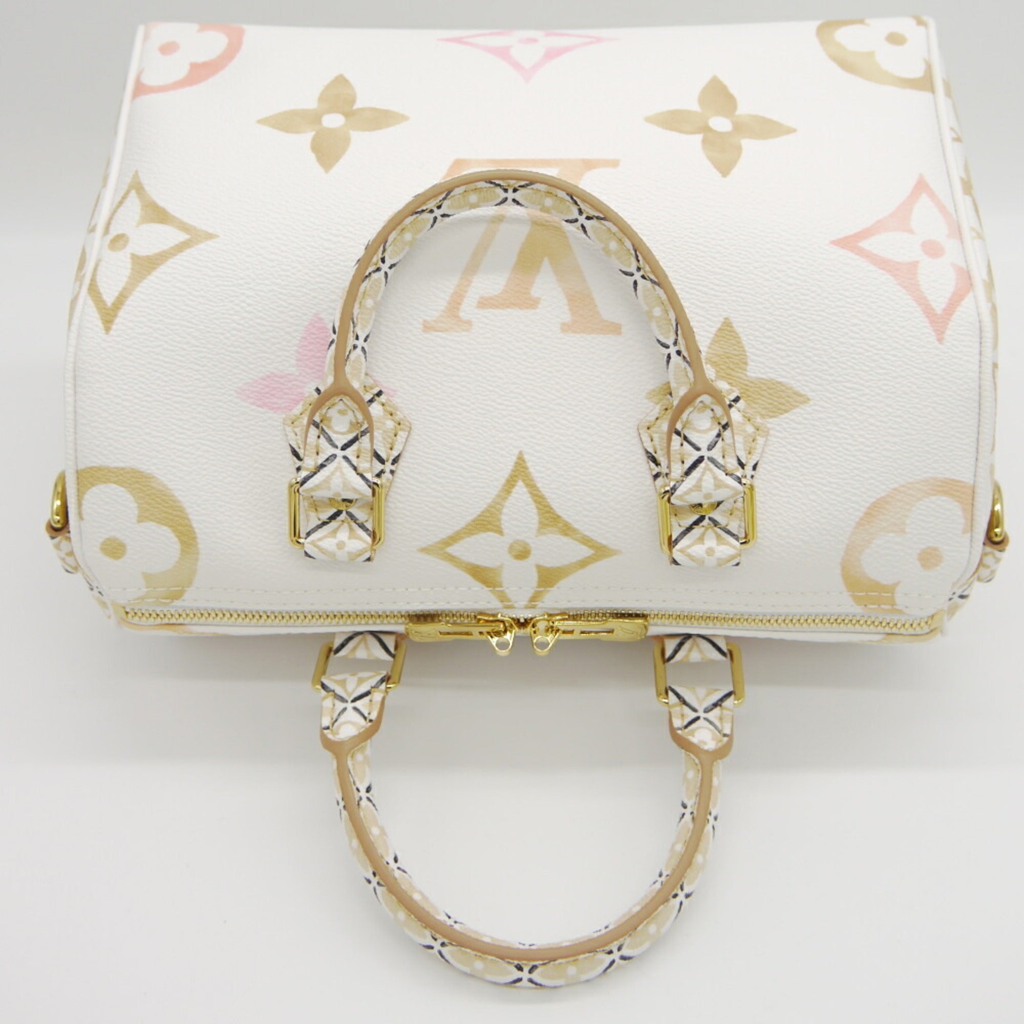 Louis Vuitton Leather Canvas Boston Bag Shoulder Bag (Pre-Owned)