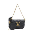 Louis Vuitton Black Leather Pochette Pouch Shoulder Bag (Pre-Owned)