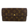 Louis Vuitton Brown Leather Wallet (Tri-Fold) (Pre-Owned)