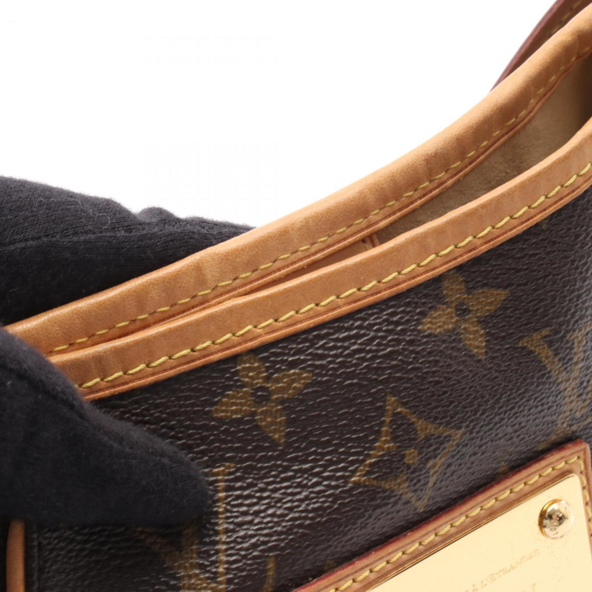 Louis Vuitton Brown Coated Canvas Leather Shoulder Bag (Pre-Owned)