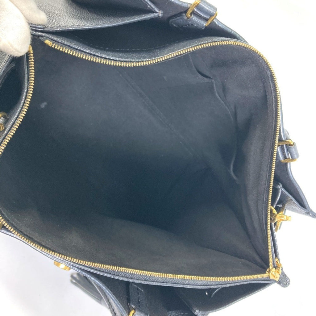 Louis Vuitton Black Leather Tote Bag (Pre-Owned)