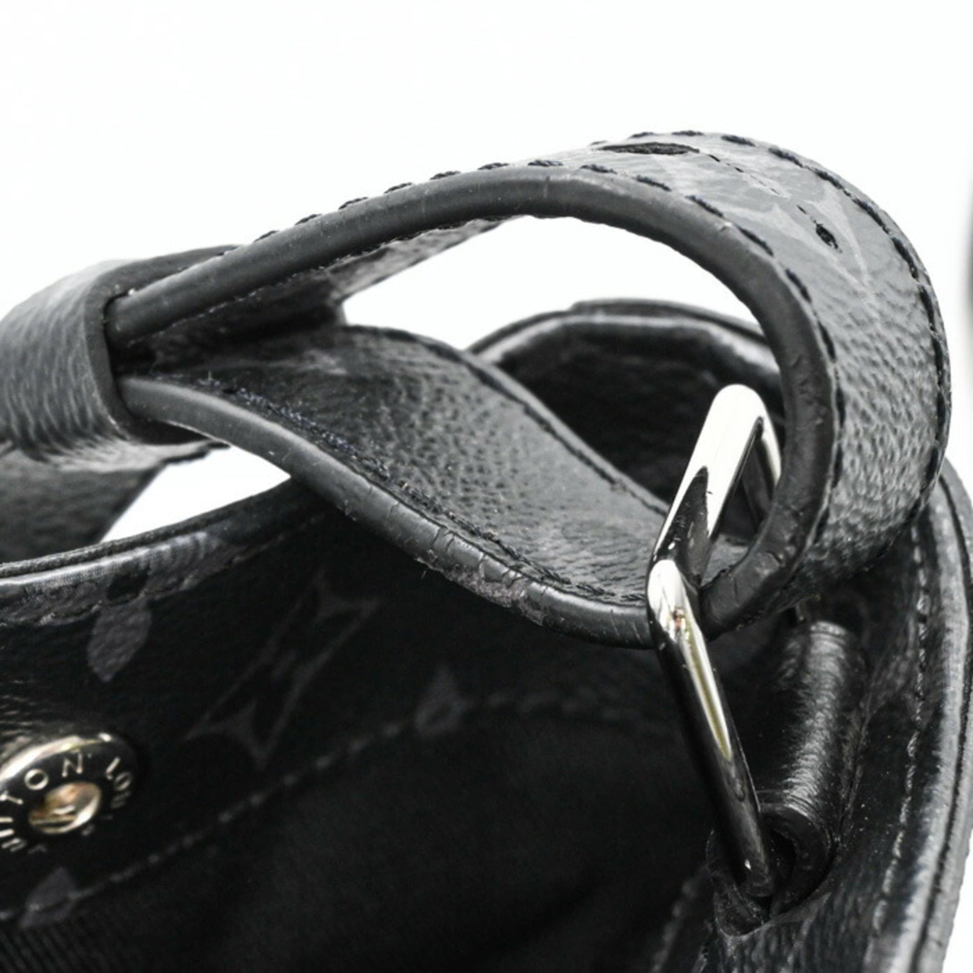 Louis Vuitton Black Noir Taigarama Monogram Shoulder Bag Tote Bag (Pre-Owned)