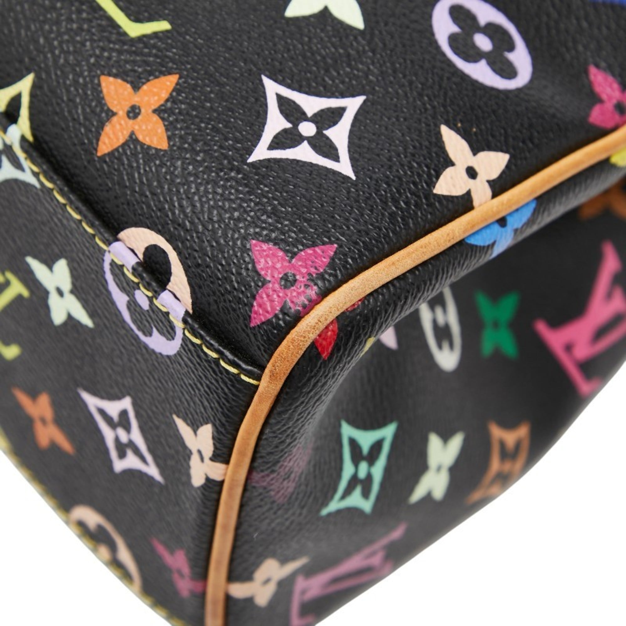 Louis Vuitton Black Multi-Color Pvc Leather Handbag Tote Bag (Pre-Owned)