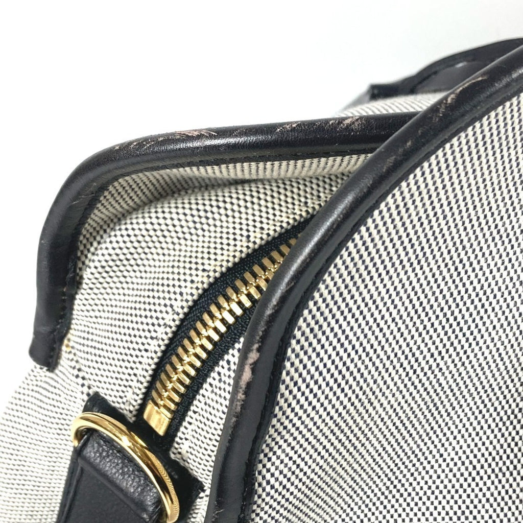 Louis Vuitton Black Galle Yellow Leather Canvas Boston Bag Shoulder Bag Tote Bag (Pre-Owned)