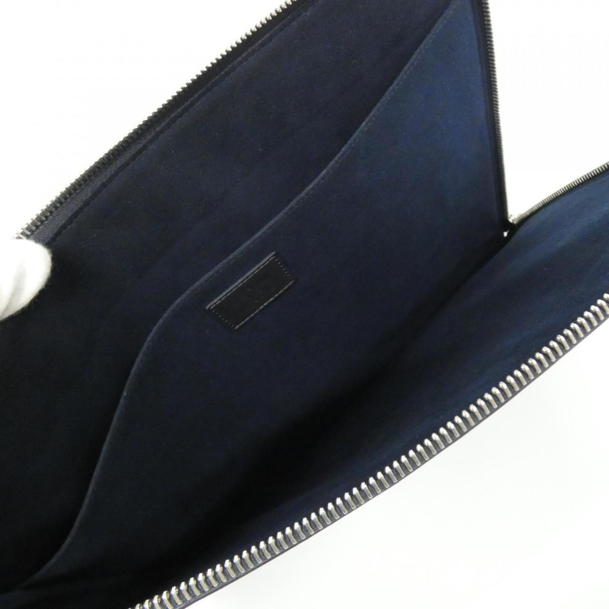 Louis Vuitton Black Leather Handbag Pochette (Pre-Owned)