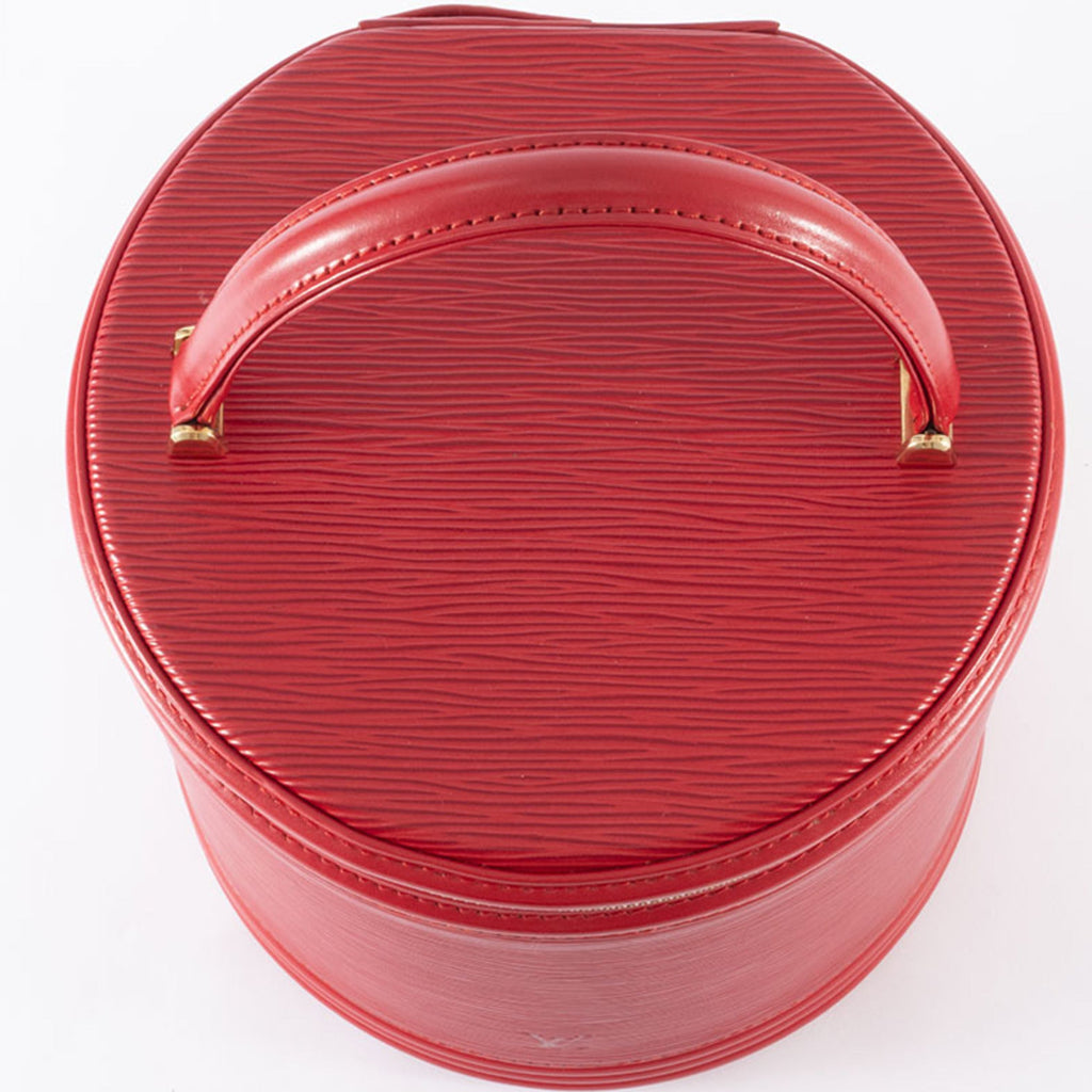 Louis Vuitton Castilian Red Epi Leather Handbag Vanity Bag (Pre-Owned)