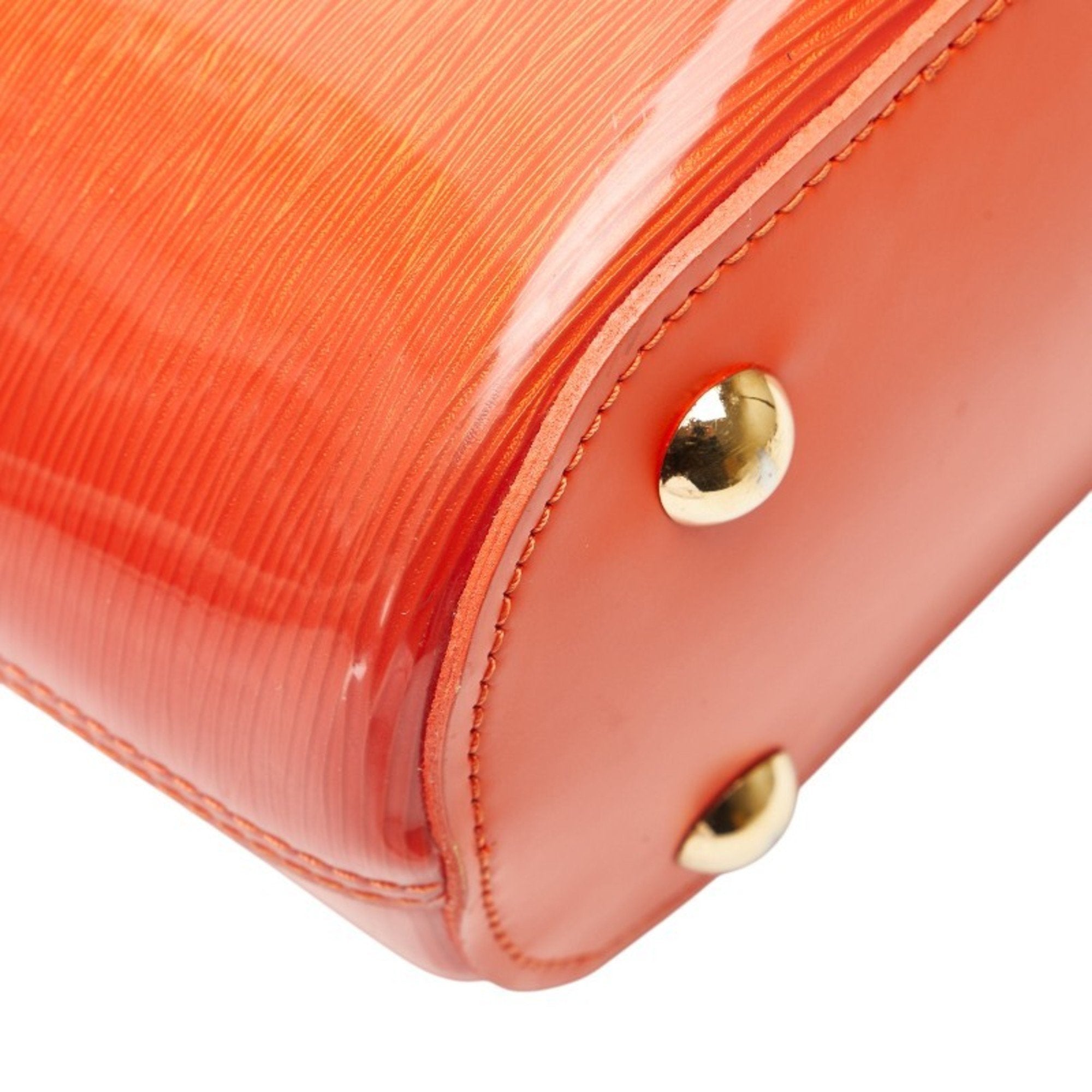 Louis Vuitton Orange Vinyl Leather Handbag (Pre-Owned)