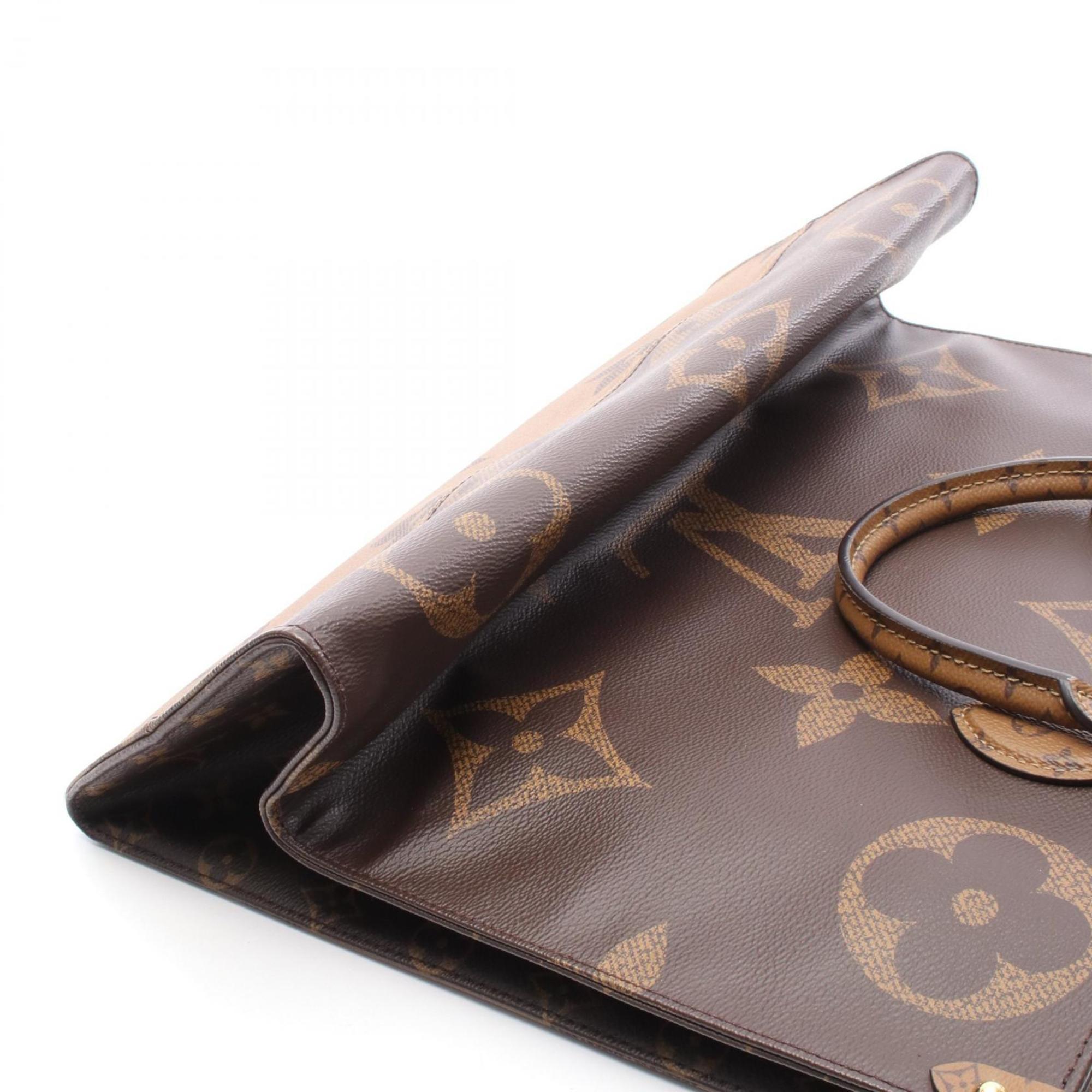 Louis Vuitton Beige Brown Monogram Monogram Reverse Monogram Monogram Reverse Tote Bag (Pre-Owned)