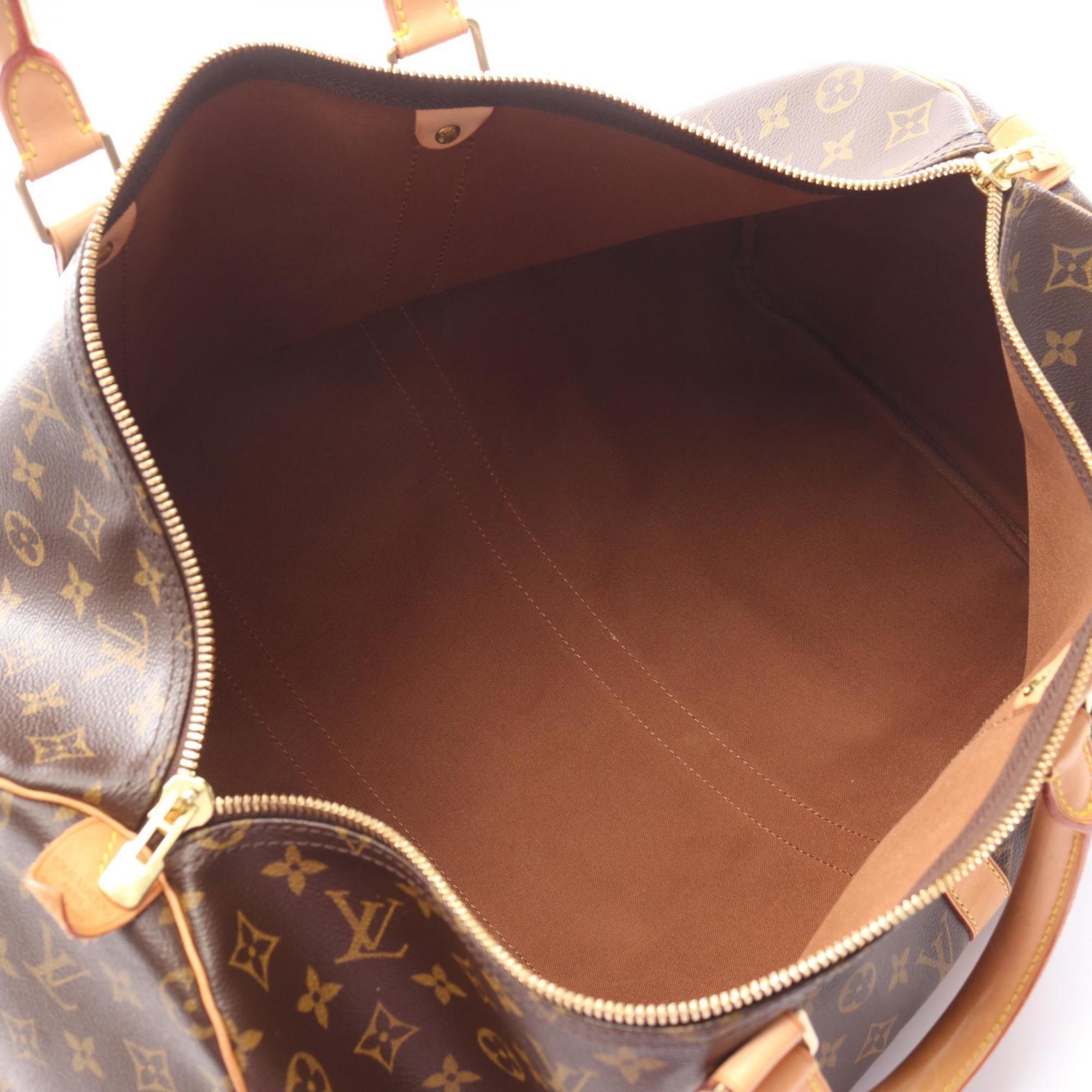 Louis Vuitton Brown Coated Canvas Pvc Monogram Leather Boston Bag (Pre-Owned)