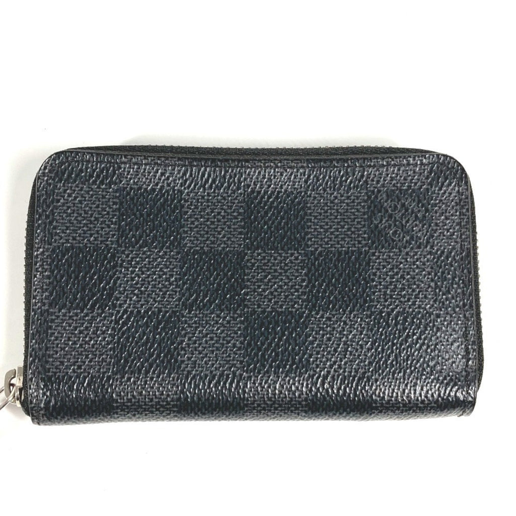 Louis Vuitton Black Damier Graphite Damier Graphite Coin Purse/Coin Case (Pre-Owned)