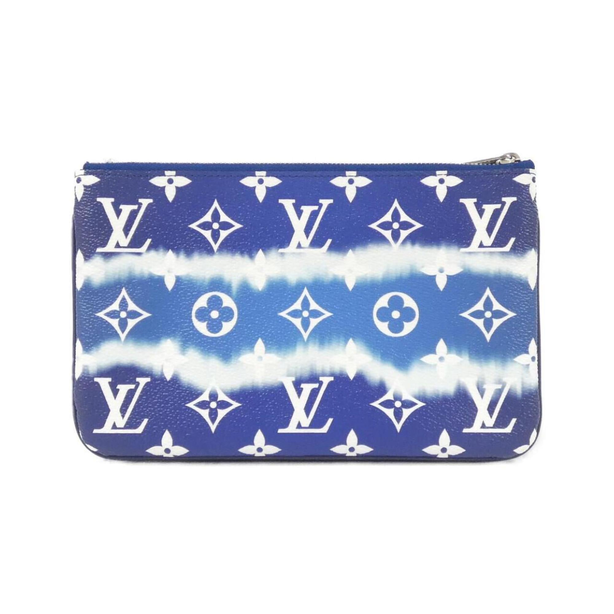 Louis Vuitton Blue Coated Canvas Pochette Shoulder Bag (Pre-Owned)