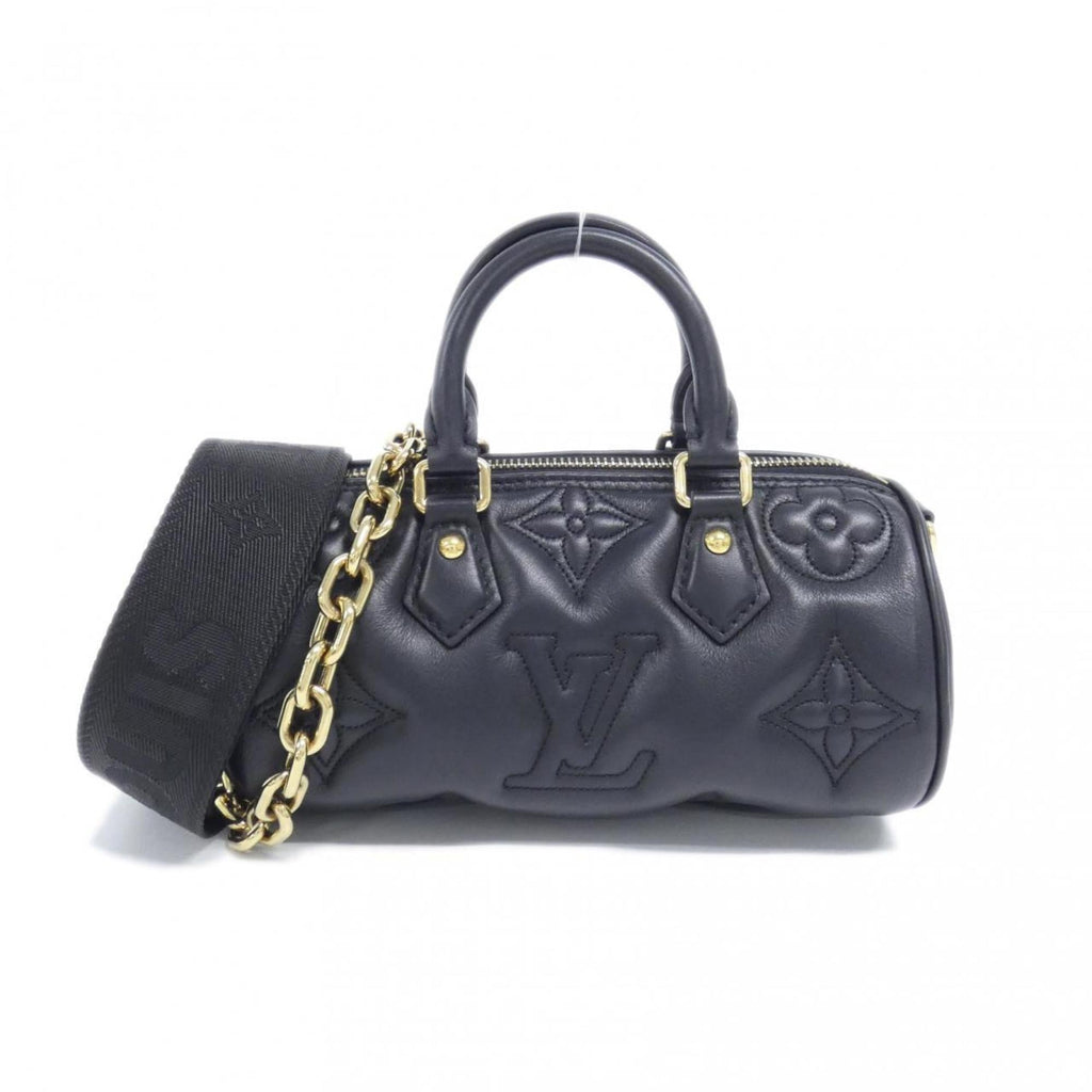 Louis Vuitton Black Leather Shoulder Bag (Pre-Owned)