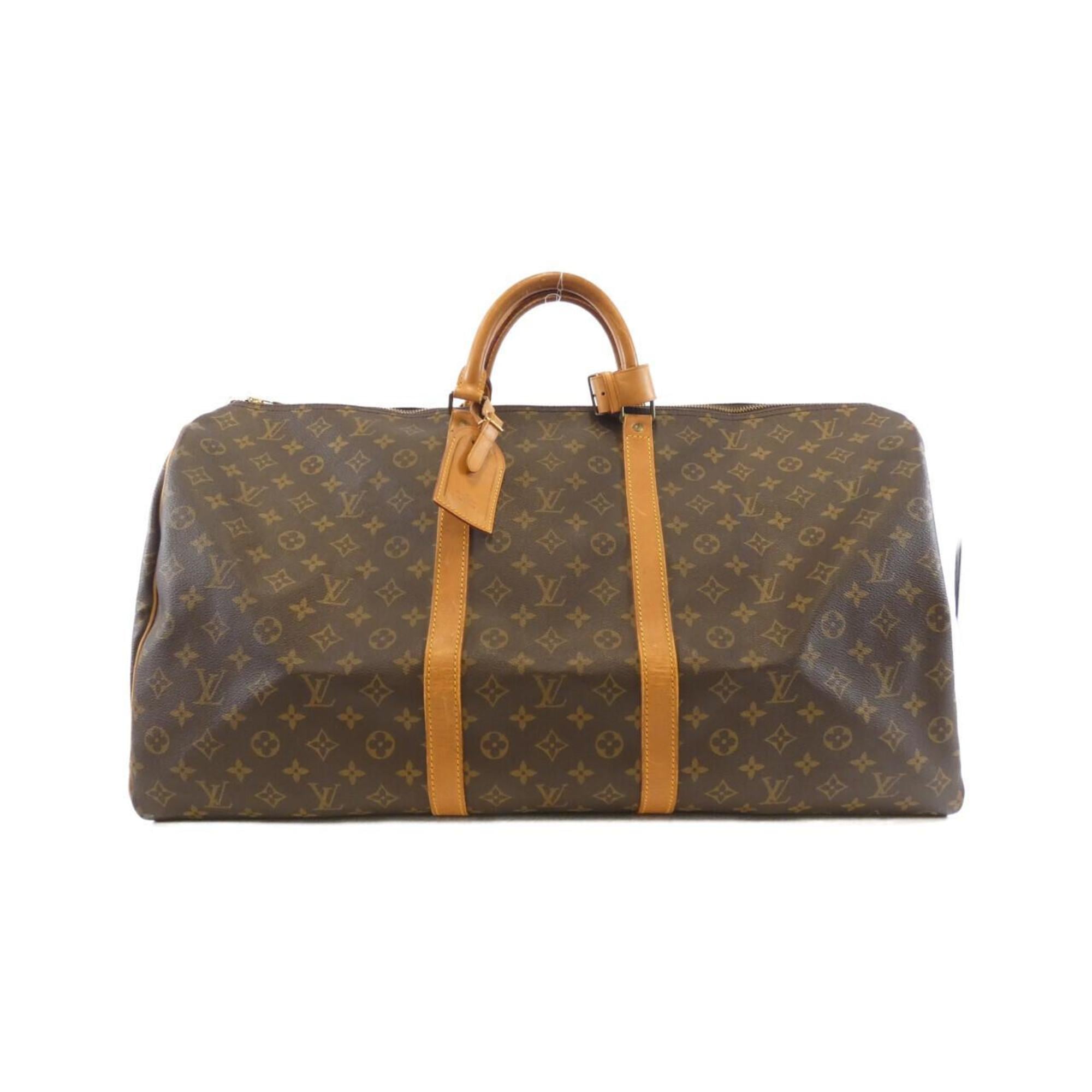 Louis Vuitton Monogram Marron Coated Canvas Boston Bag (Pre-Owned)
