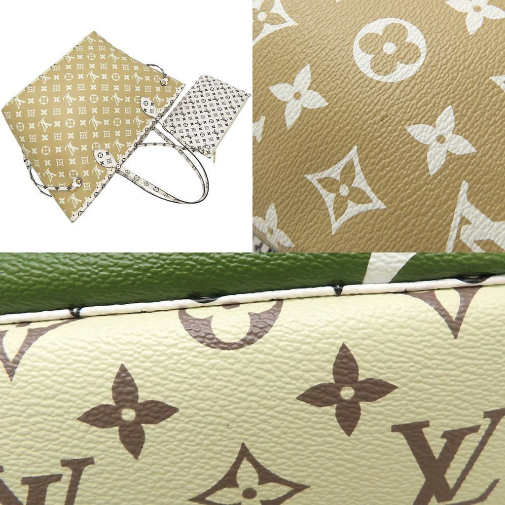 Louis Vuitton Beige Khaki Monogram Tote Bag (Pre-Owned)
