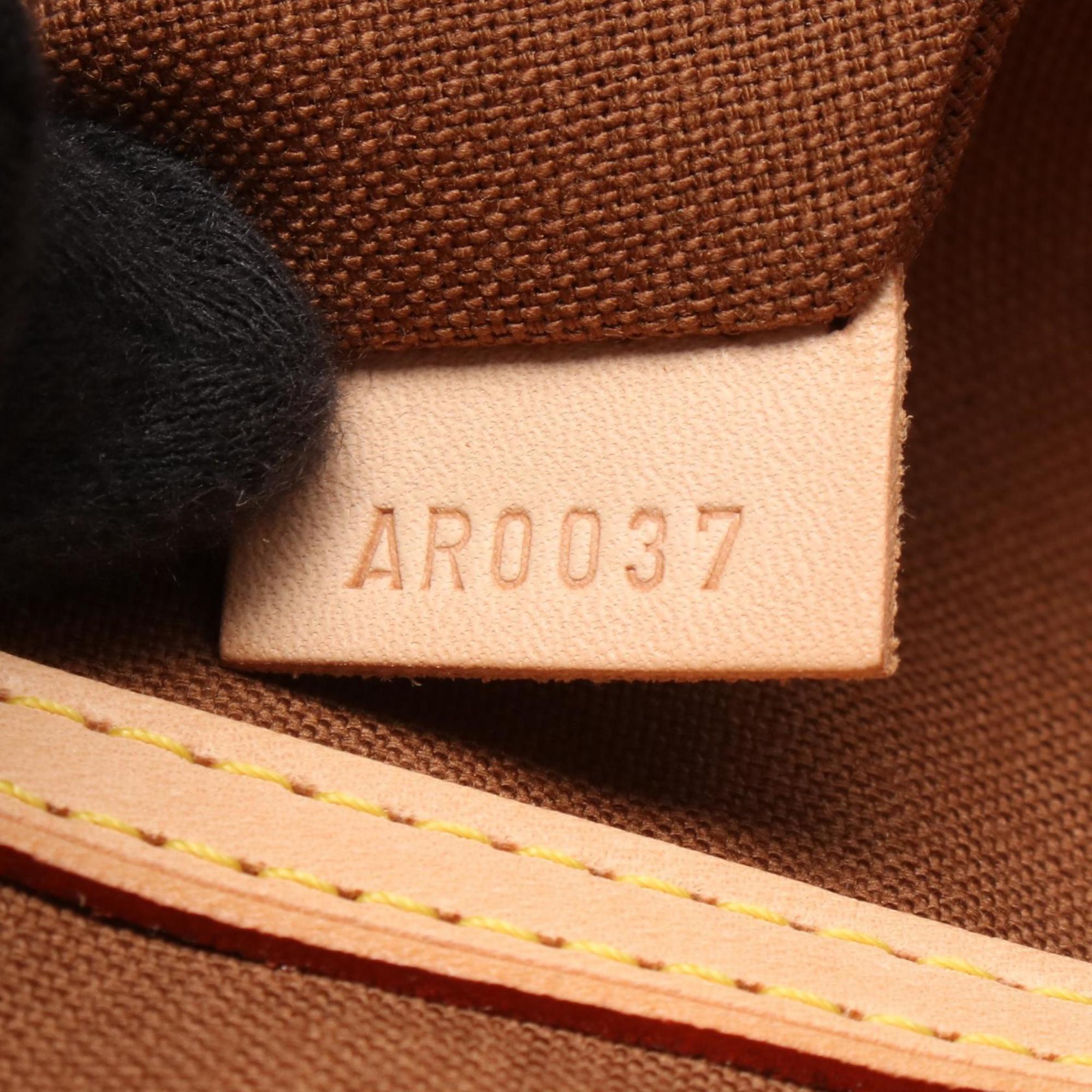 Louis Vuitton Brown Coated Canvas Leather Tote Bag (Pre-Owned)