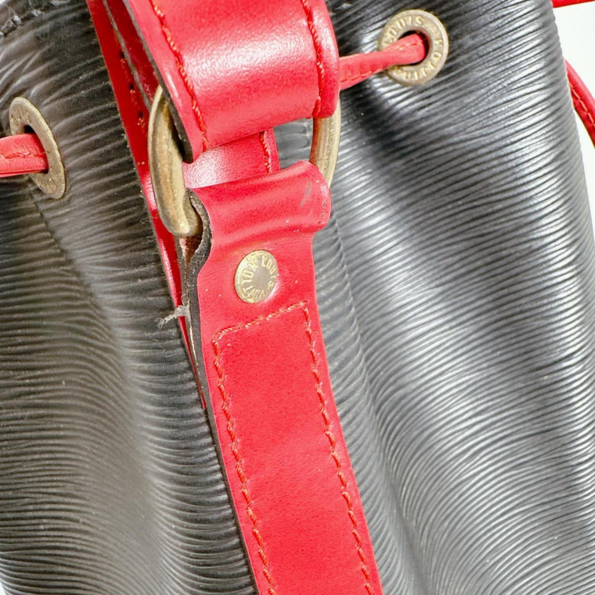 Louis Vuitton Black Castilian Red Noir Epi Leather Shoulder Bag (Pre-Owned)