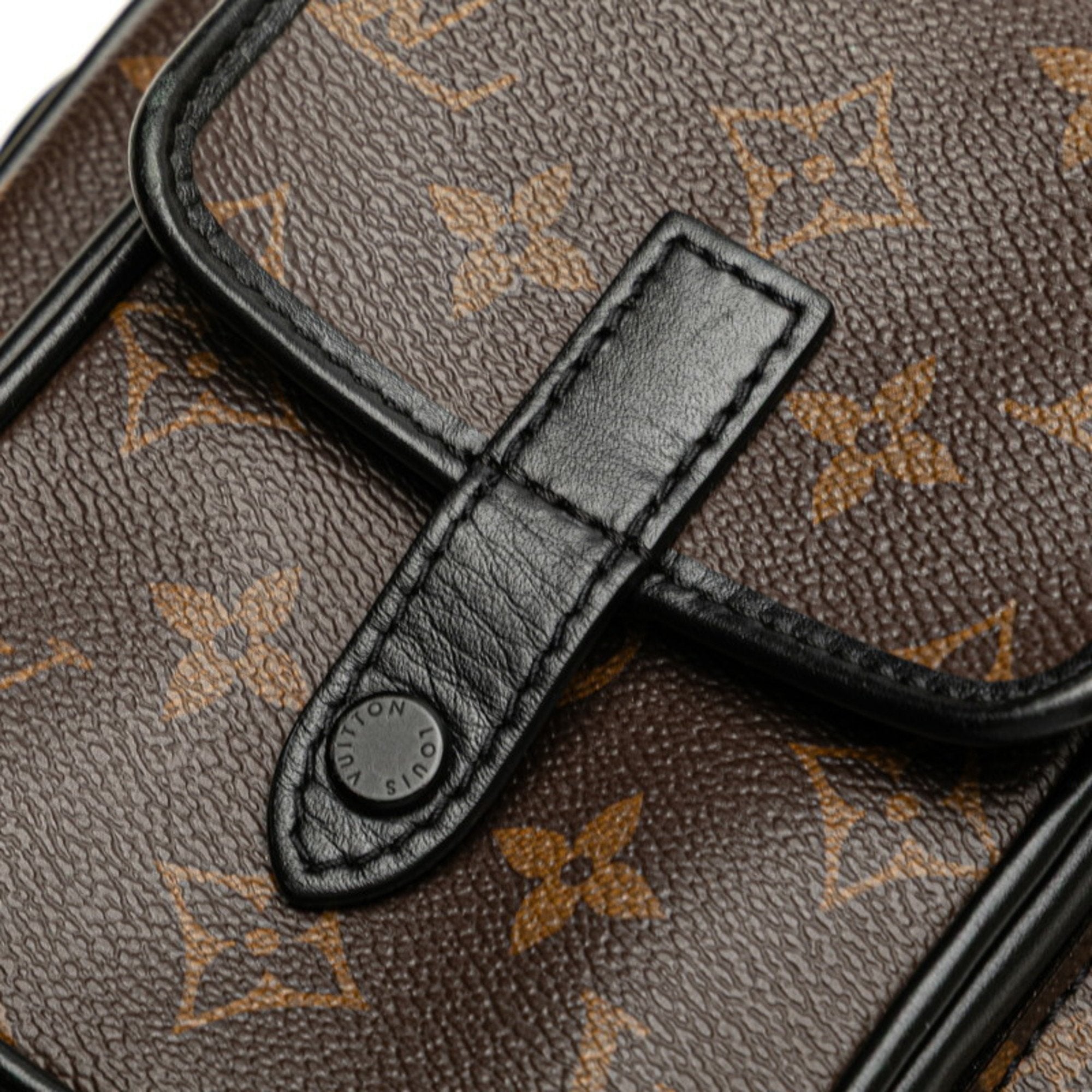 Louis Vuitton Monogram Macassar Black Brown Pvc Leather Shoulder Bag (Pre-Owned)