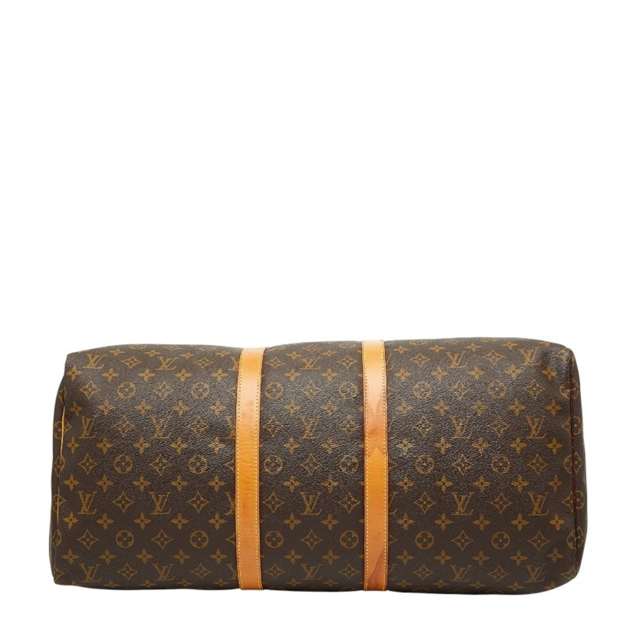 Louis Vuitton Brown Pvc Leather Boston Bag (Pre-Owned)