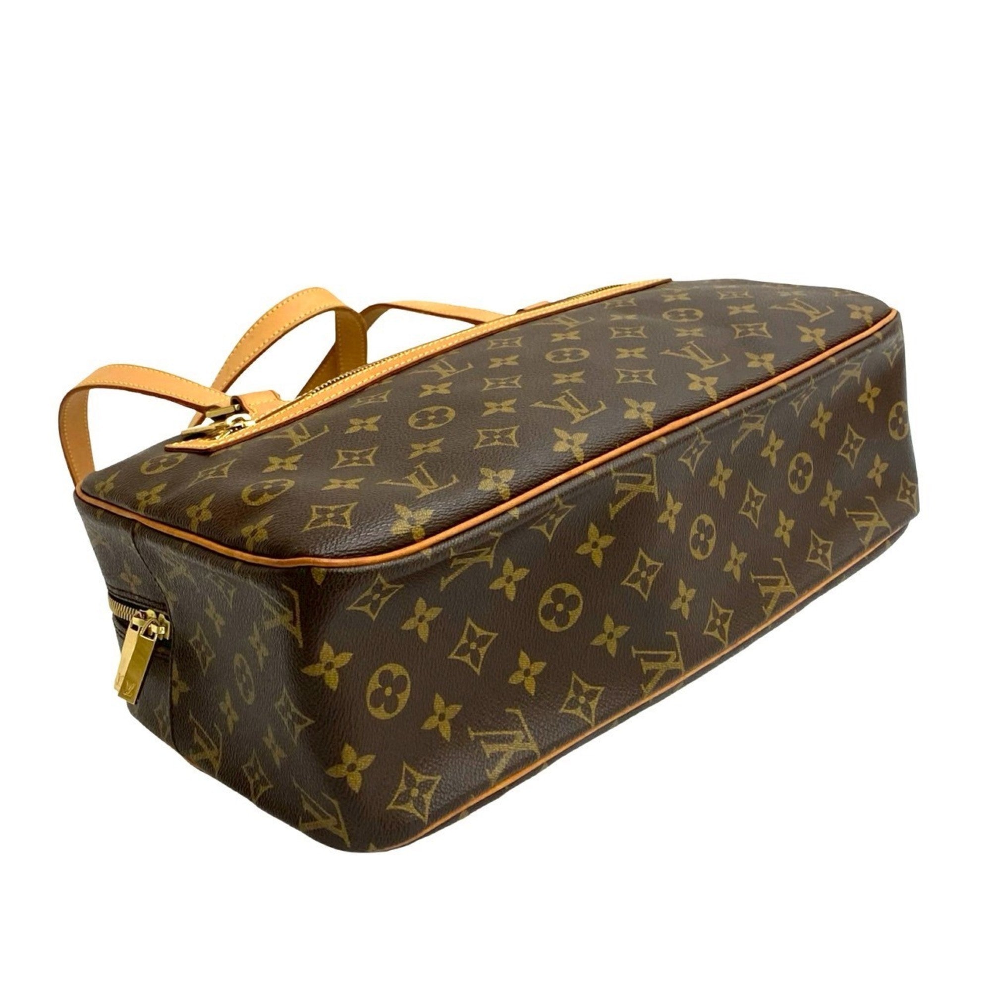 Louis Vuitton Brown Leather Pvc Boston Bag Shoulder Bag (Pre-Owned)