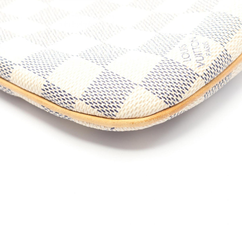 Louis Vuitton White Damier Azur Leather Shoulder Bag (Pre-Owned)