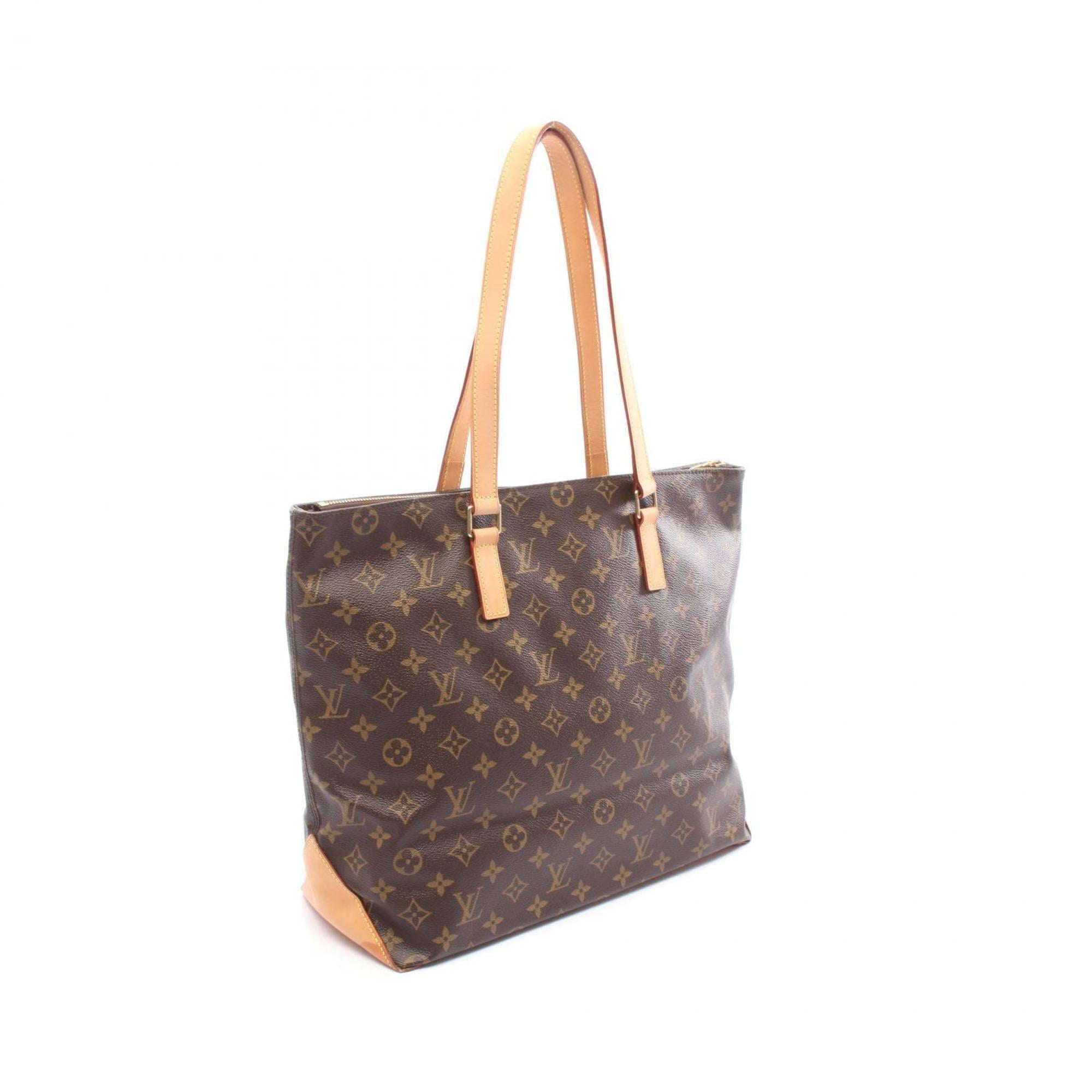 Louis Vuitton Brown Coated Canvas Leather Tote Bag (Pre-Owned)