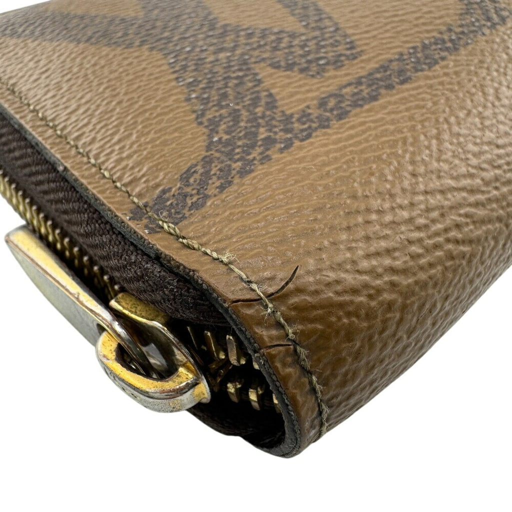 Louis Vuitton Brown Leather Long Wallet (Bi-Fold) (Pre-Owned)