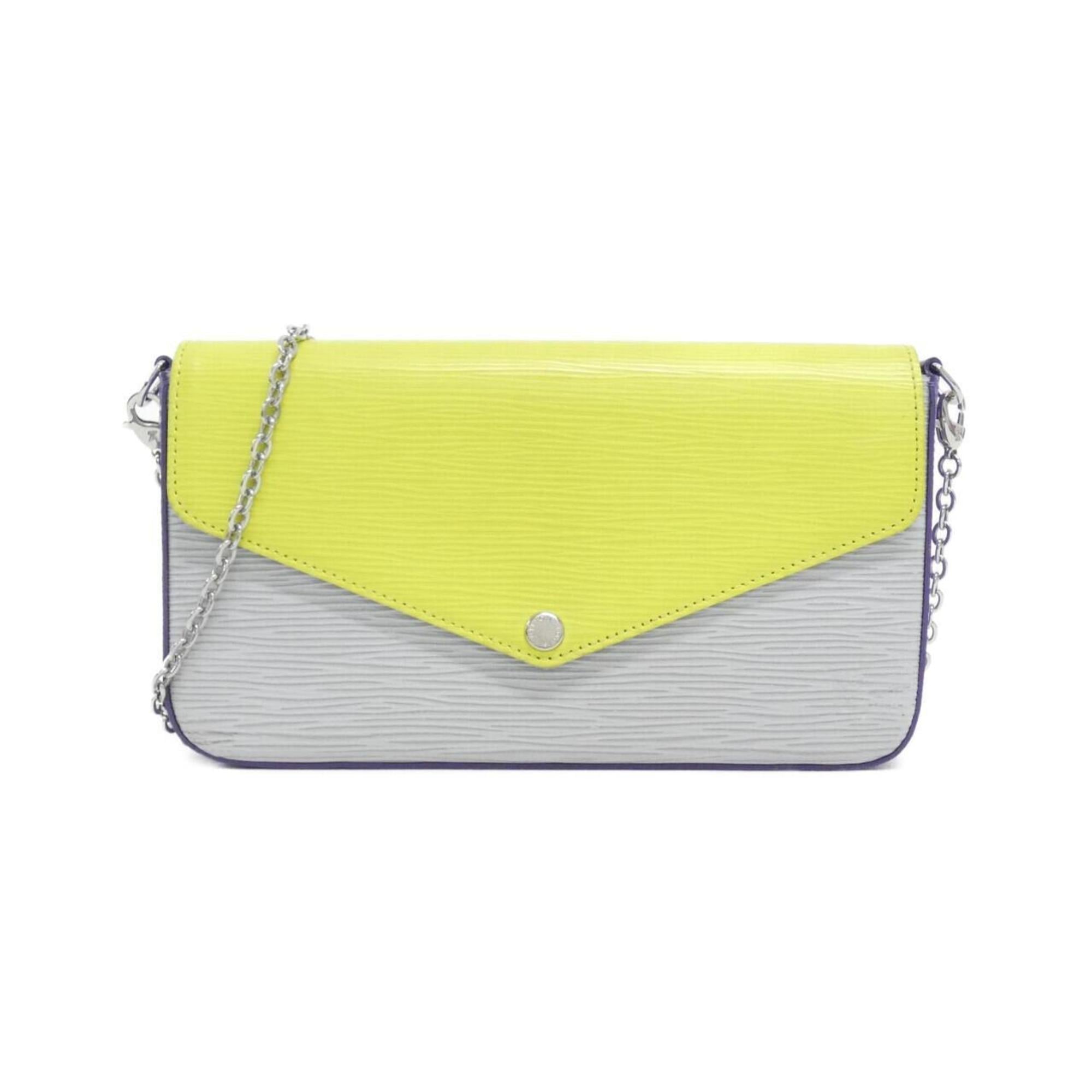 Louis Vuitton Yellow Leather Pochette Shoulder Bag (Pre-Owned)